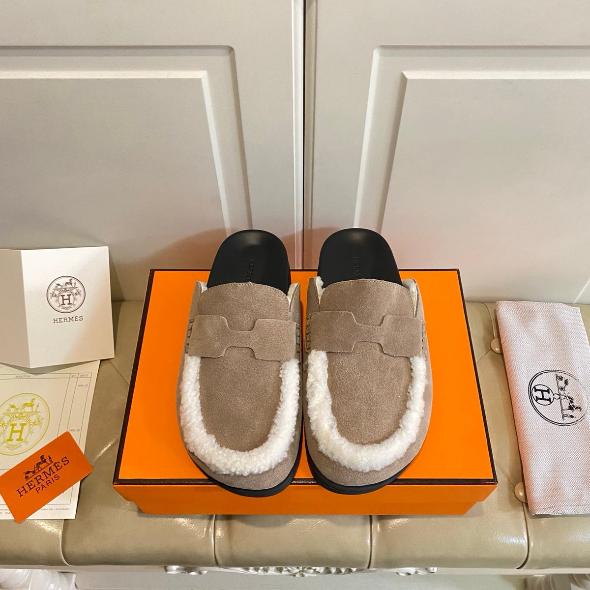 Hermes 2026 Go Mule Suede Leather 602937