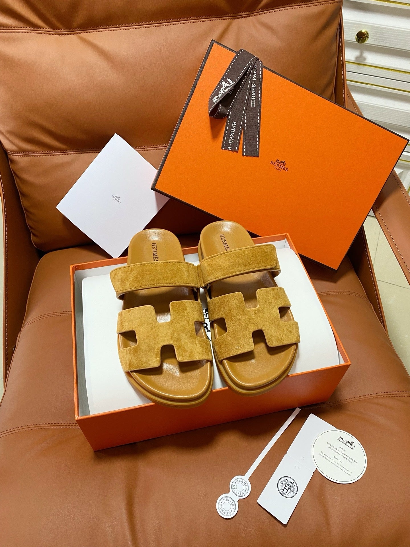 Hermes 2026 Chypre Sandal Suede Leather 928518