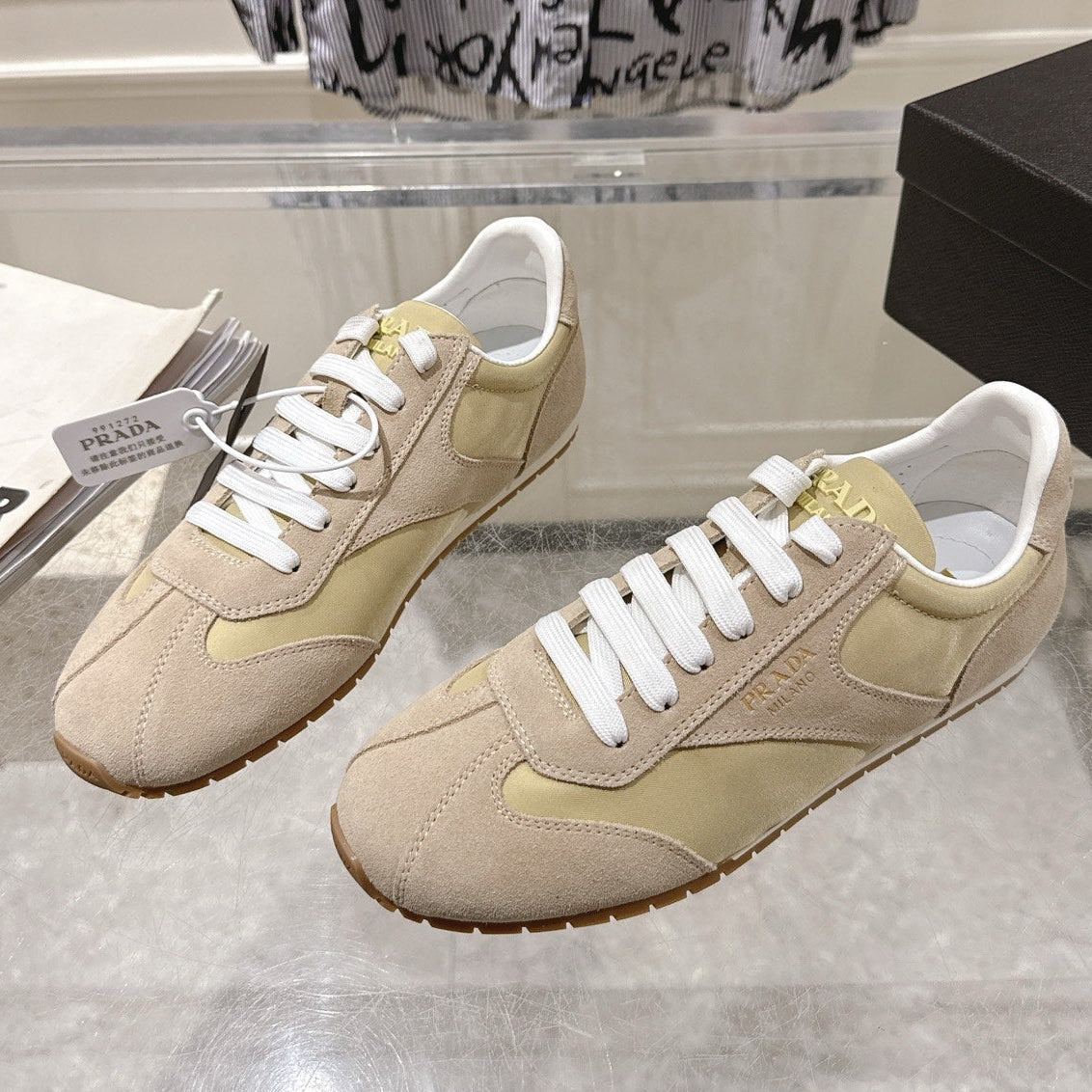 Prada 2026 Re-Nylon Sneakers Suede Leather 148118
