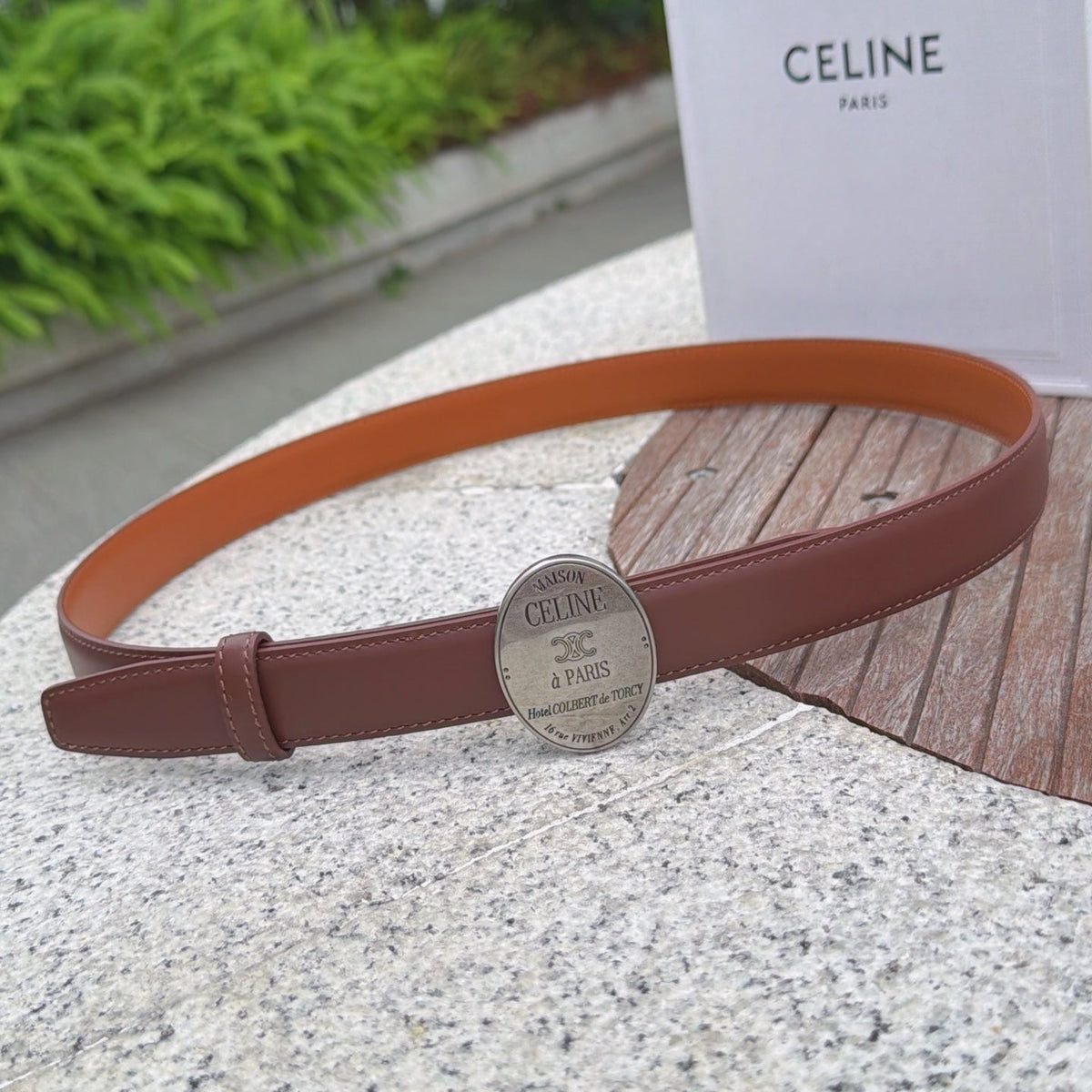 Celine 4.5cm Belt Buckle 2.5cm Width Leather 1