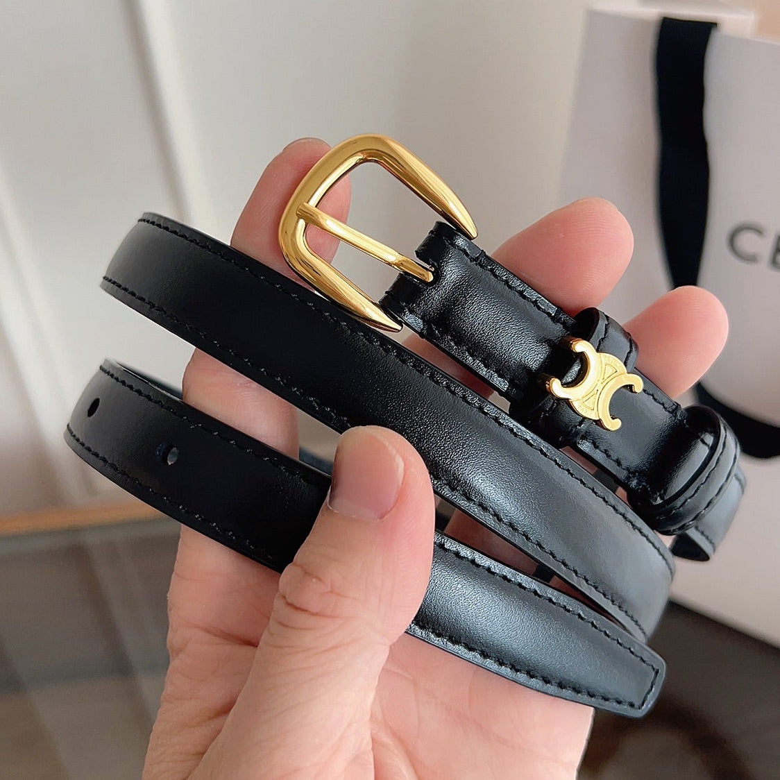 Celine 2026 Vivienne Belt Leather 194277
