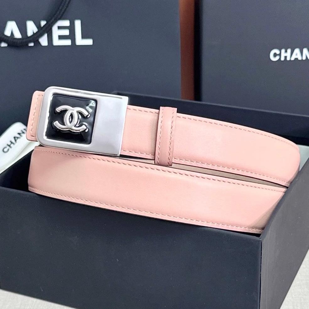 Chanel 2026 Square CC Buckle Belt 30mm Cowhide 209873