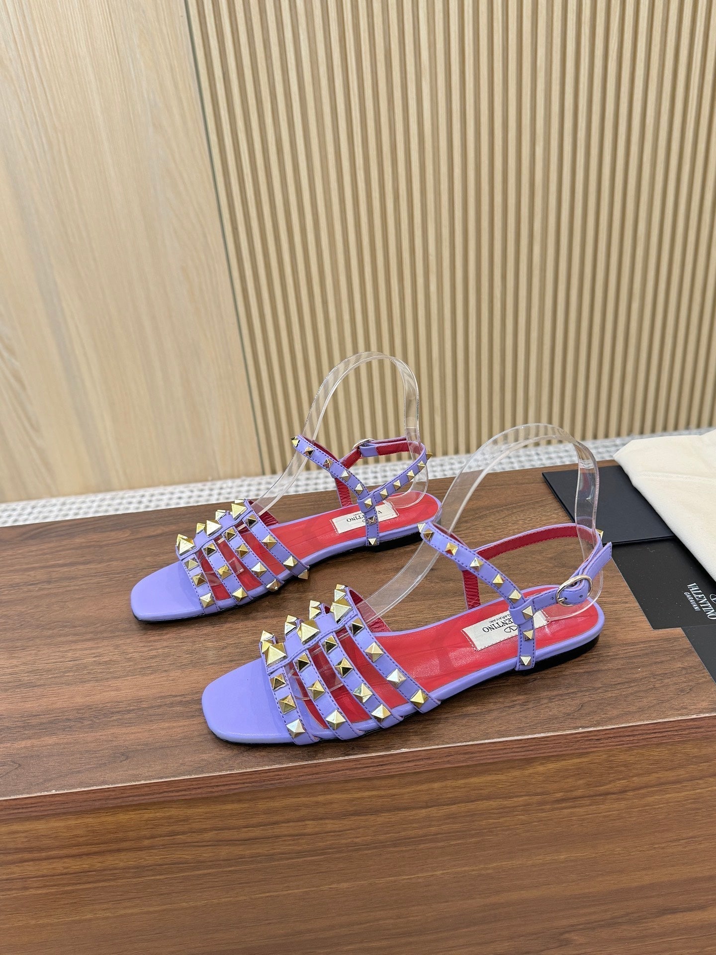 Valentino Garavani Rockstud Caged Calfskin Sandals 863321