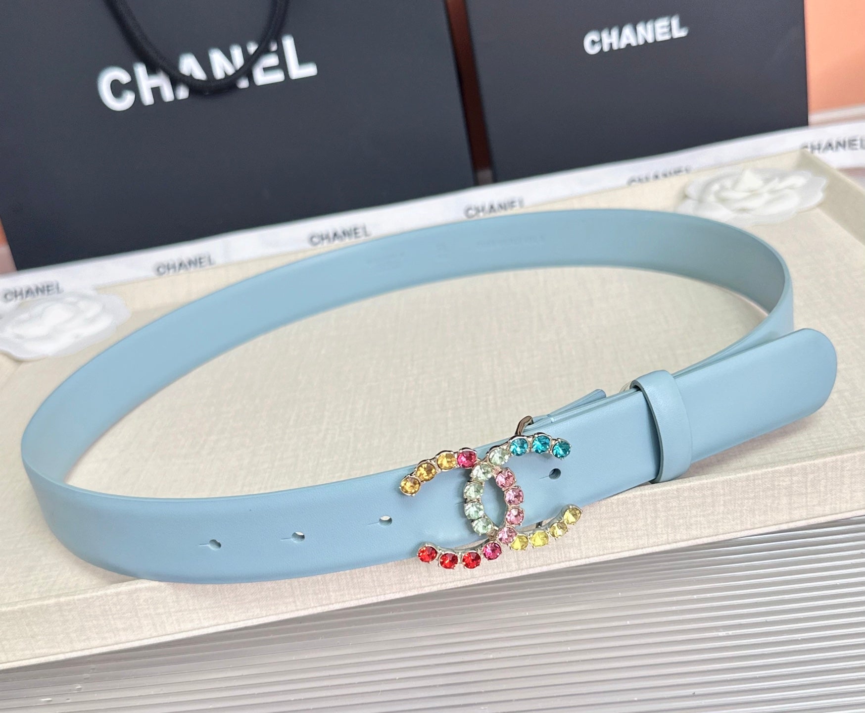 Chanel 2026 Multi-Colored Crystals Belt 30mm 210283