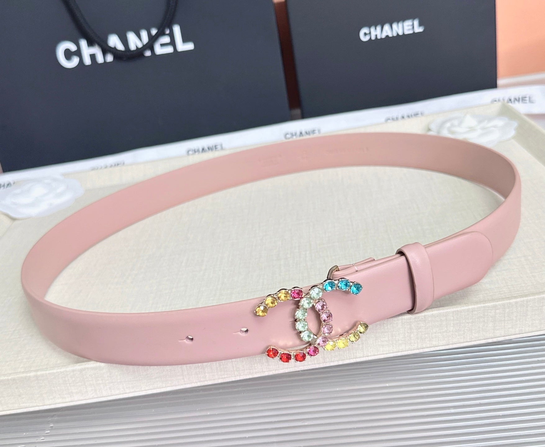 Chanel 2026 Multi-Colored Crystals Belt 30mm 210283