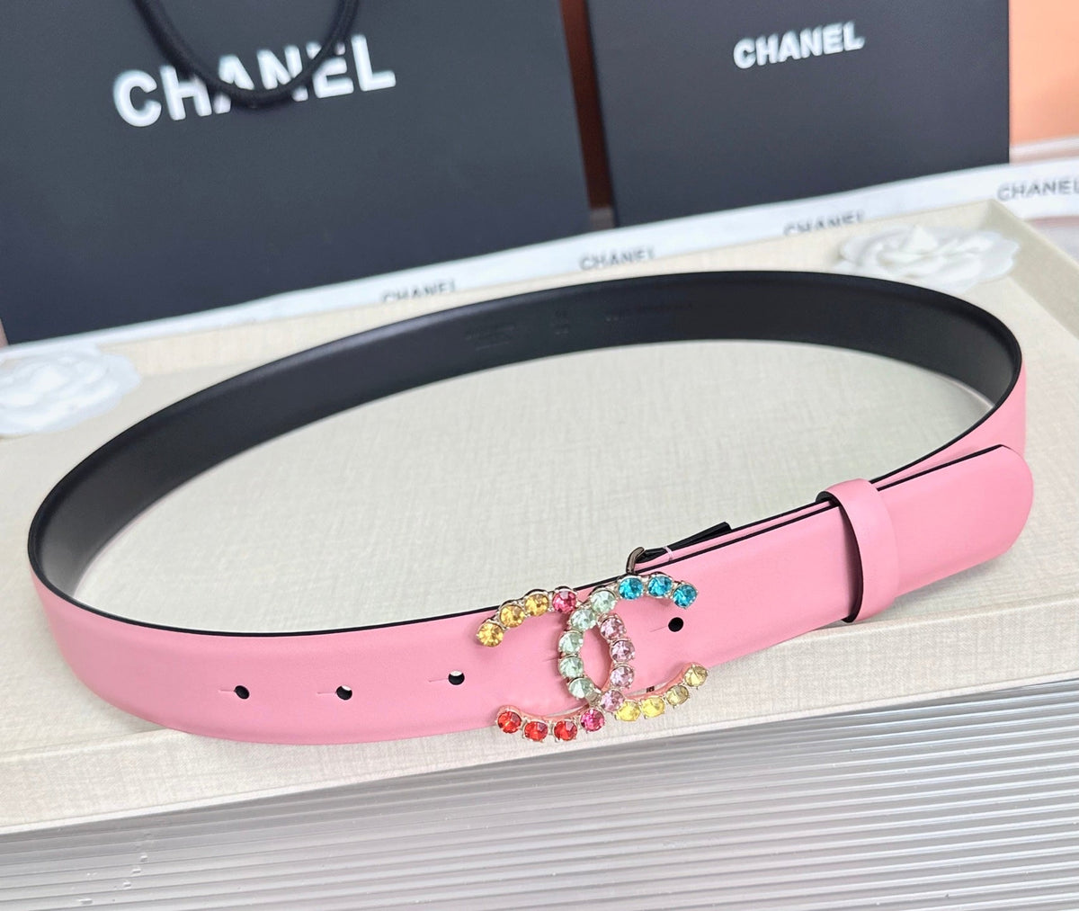 Chanel 2026 Multi-Colored Crystals Belt 30mm 210283