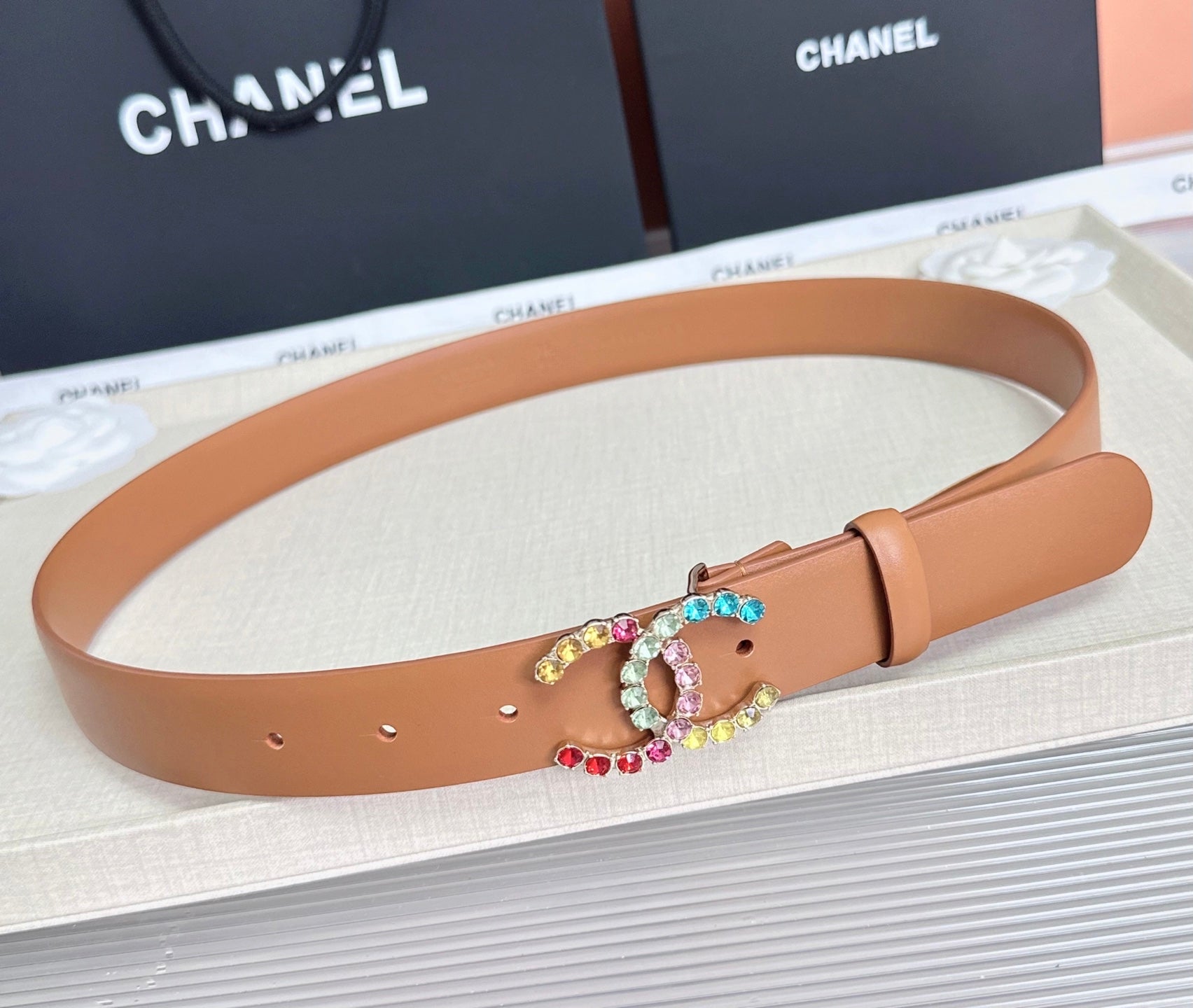 Chanel 2026 Multi-Colored Crystals Belt 30mm 210283