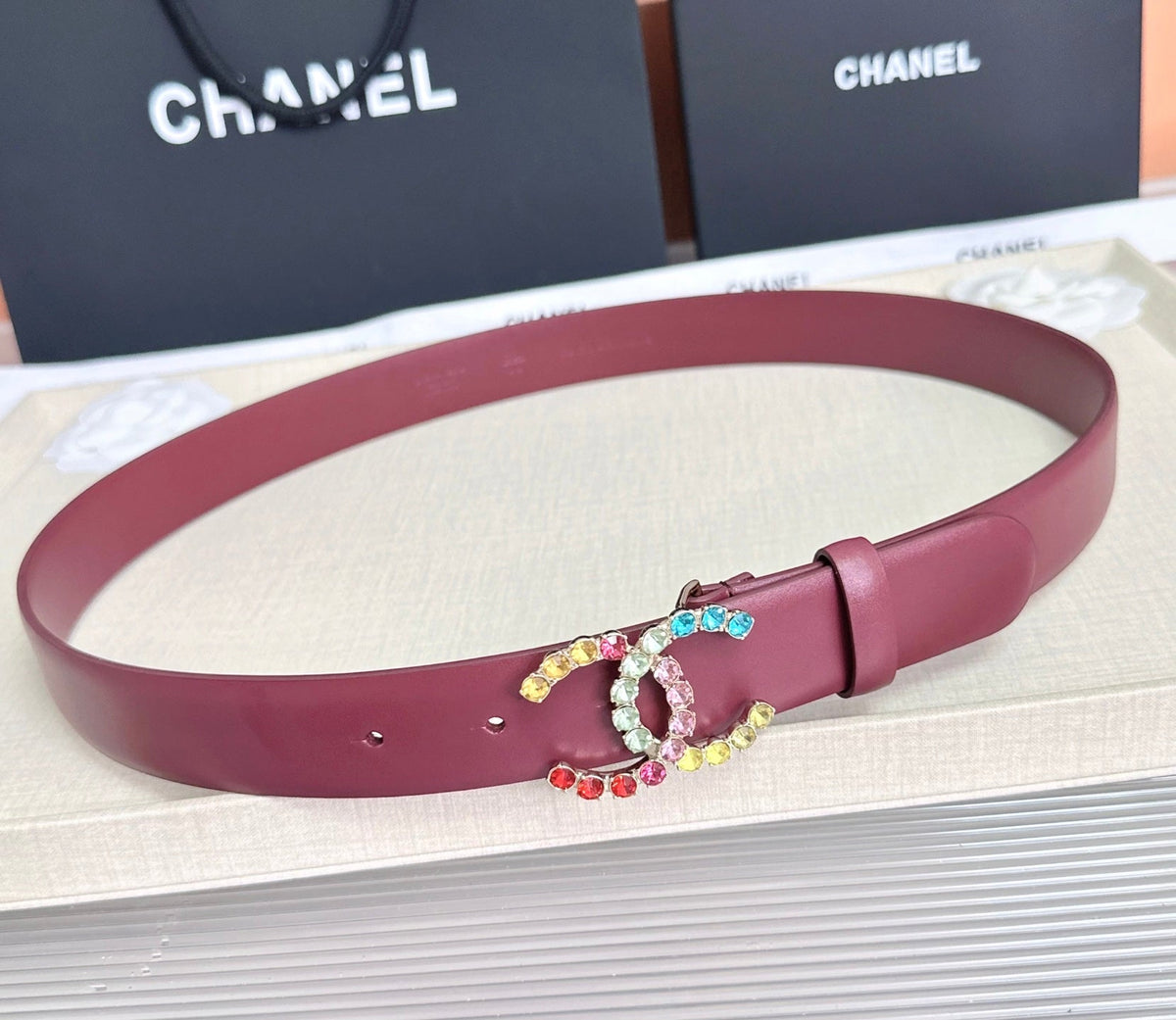 Chanel 2026 Multi-Colored Crystals Belt 30mm 210283
