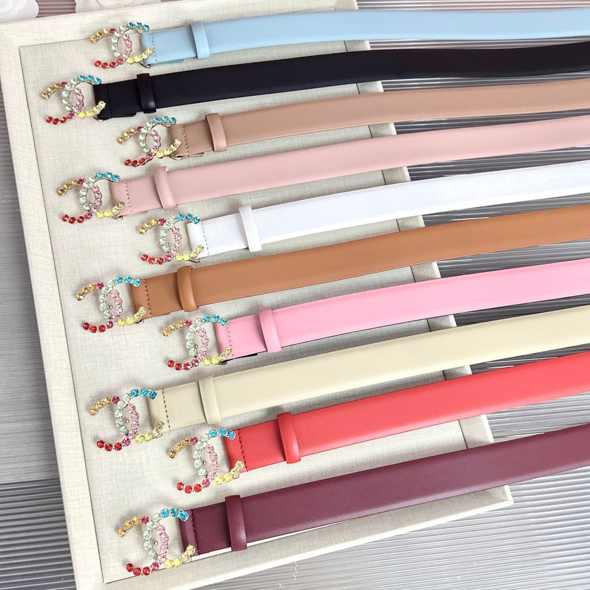 Chanel 2026 Multi-Colored Crystals Belt 30mm 210283