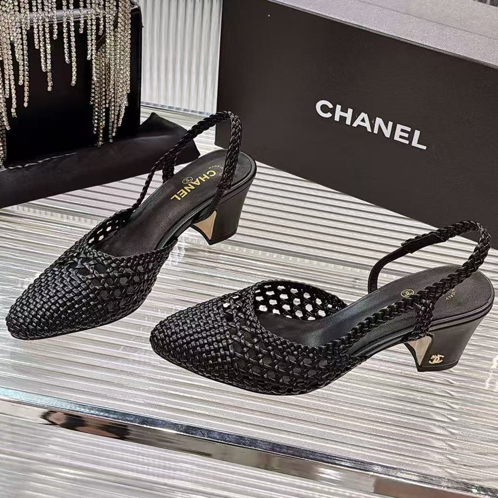Chanel 2026 Woven Slingback 65mm Sheepskin 986786
