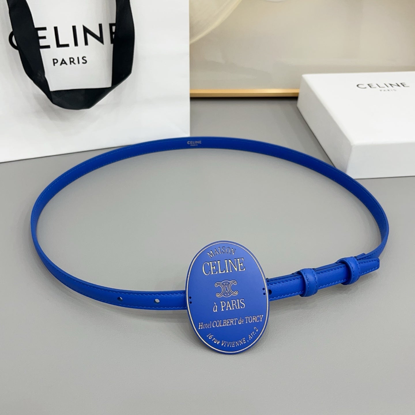 Celine 2026 Arc de Triomphe 13mm Leather Belt