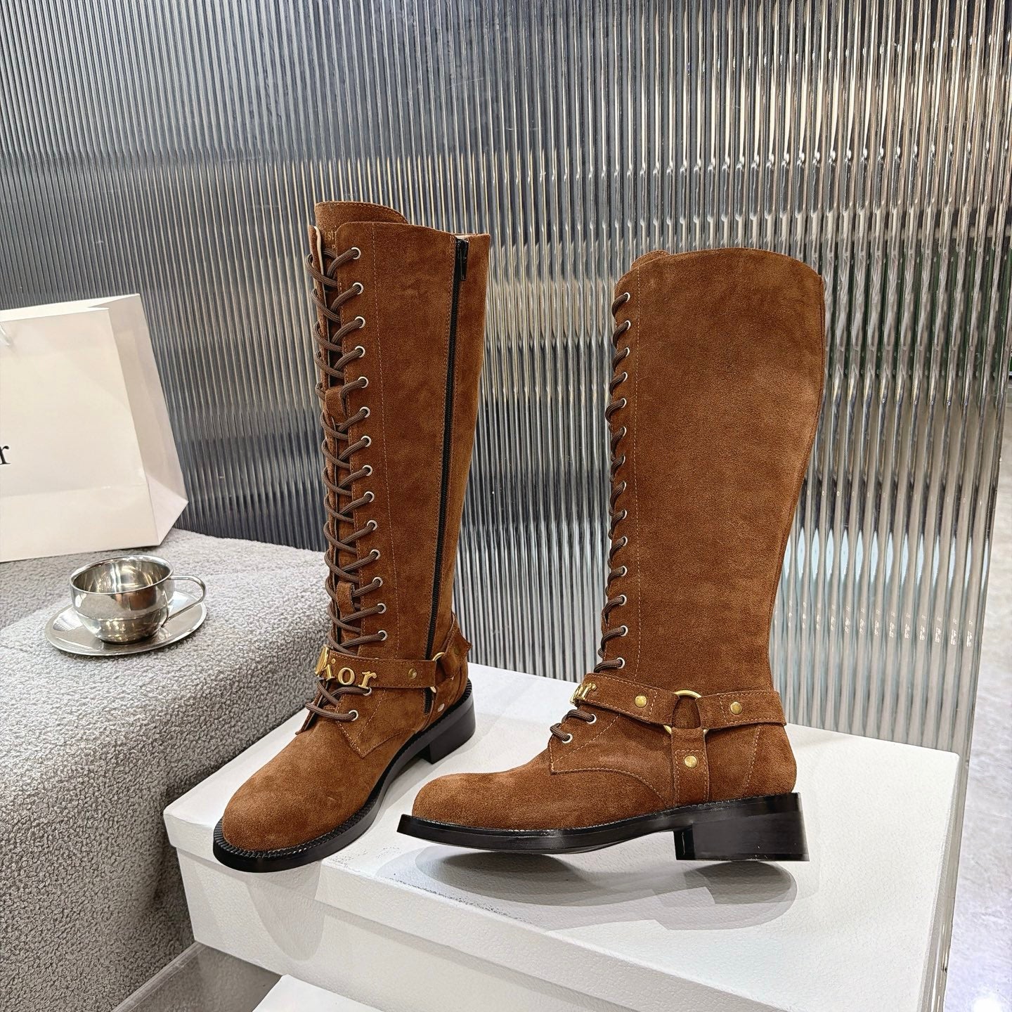 Dior 2026 Knee High Boots Suede Calfskin 927507