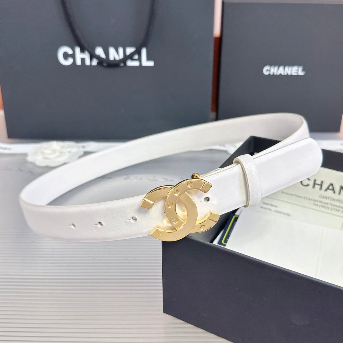 Chanel 2026 Double C Buckle Belt 30mm Cowhide 211912