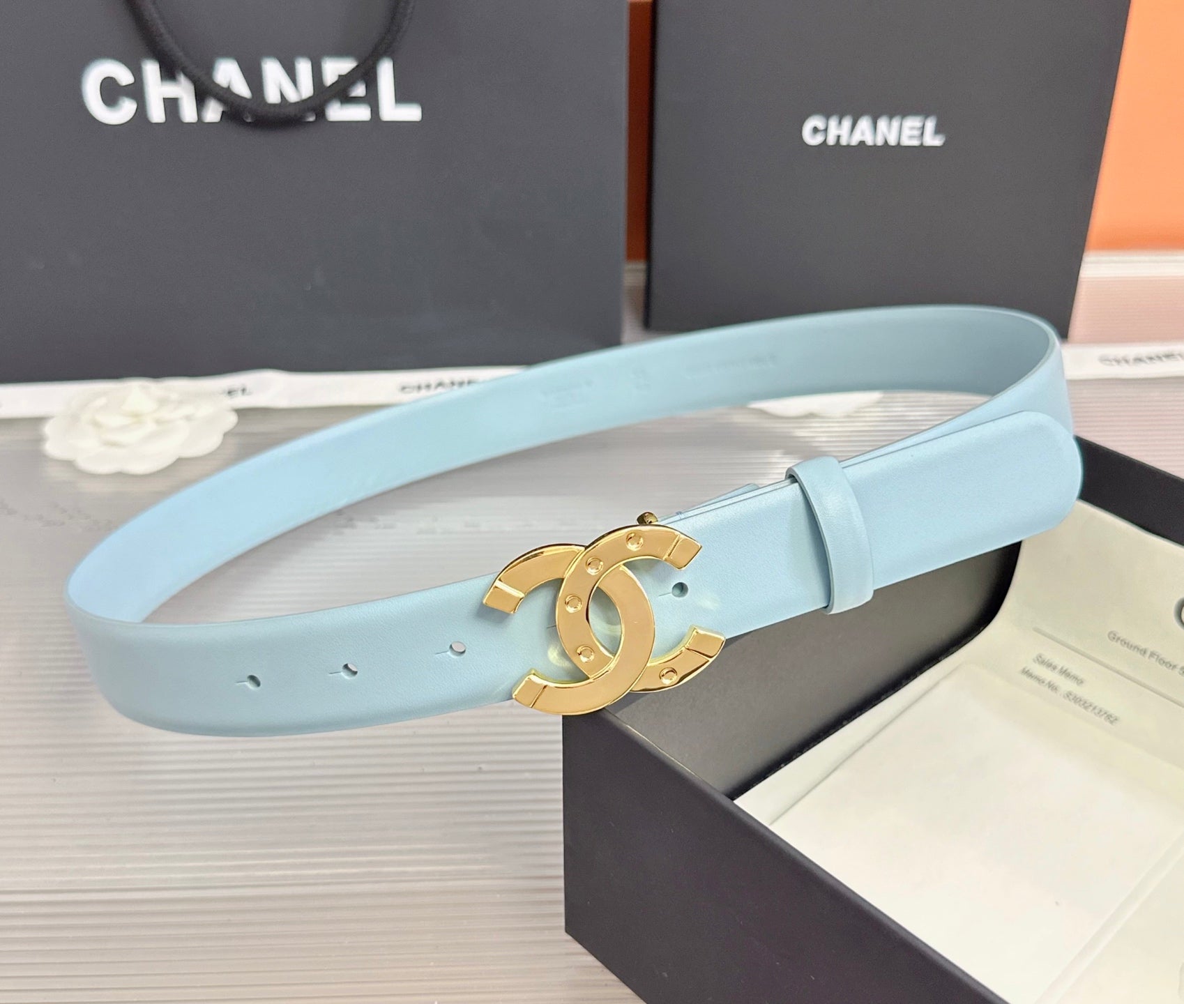 Chanel 2026 Double C Buckle Belt 30mm Cowhide 211912