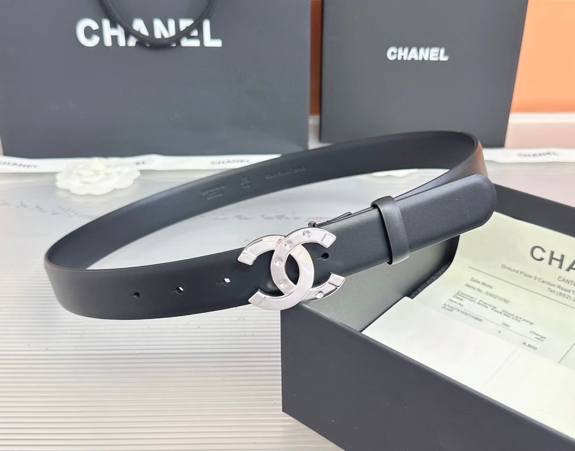 Chanel 2026 Double C Buckle Belt 30mm Cowhide 211912