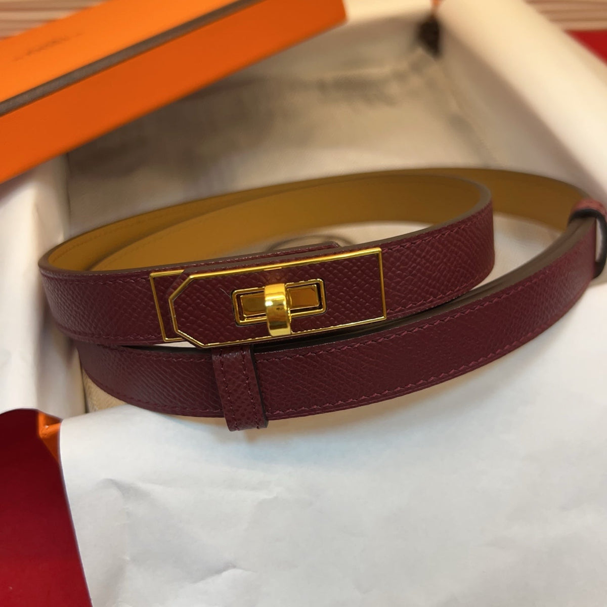 Hermes 2026 Kelly 18 Belt Epsom Calfskin 212464