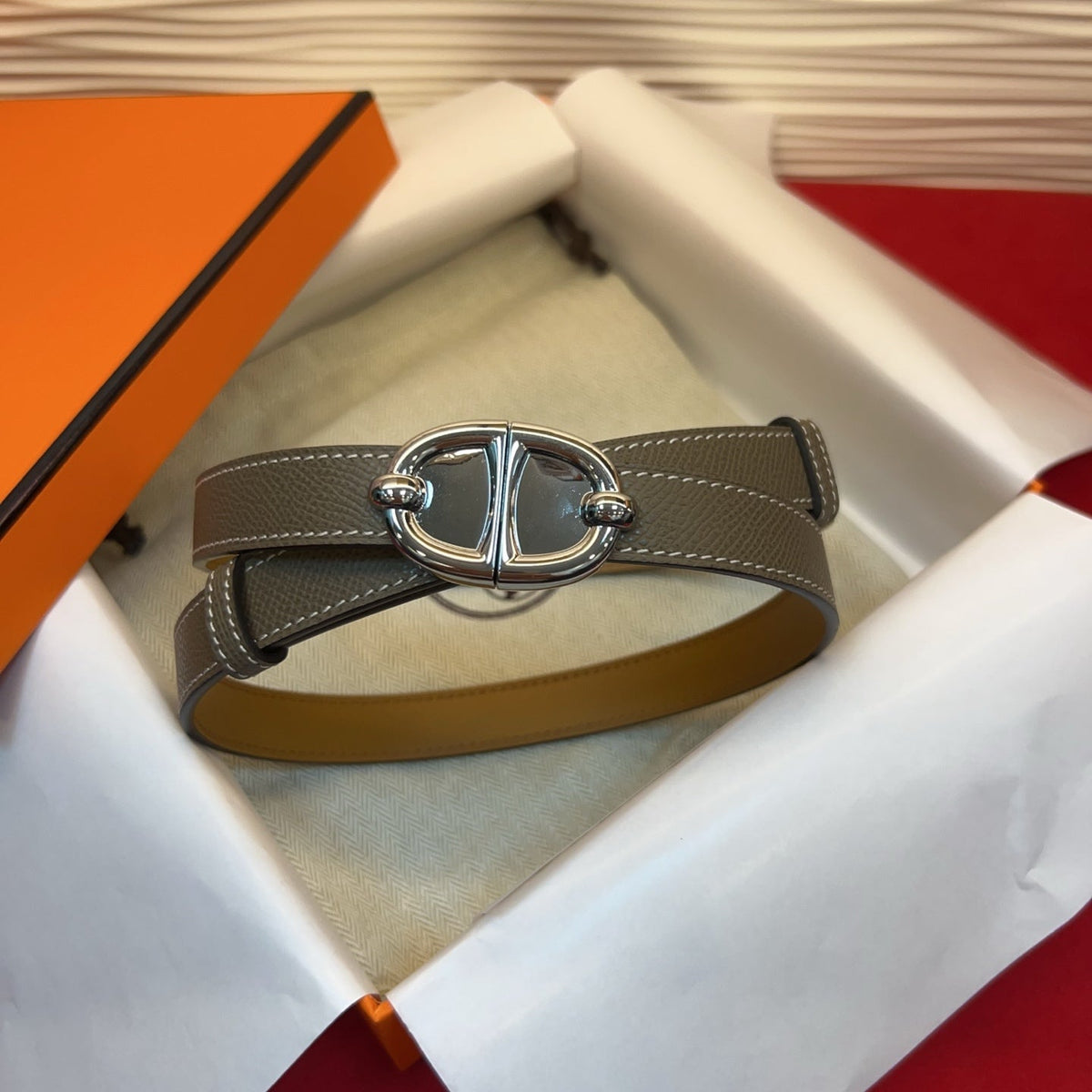 Hermes 2026 Chaine Ancre Belt 18mm Epsom leather 212454