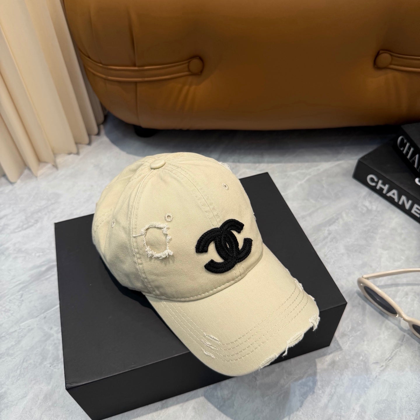 Chanel Embroidered Logo Baseball Cap 360766