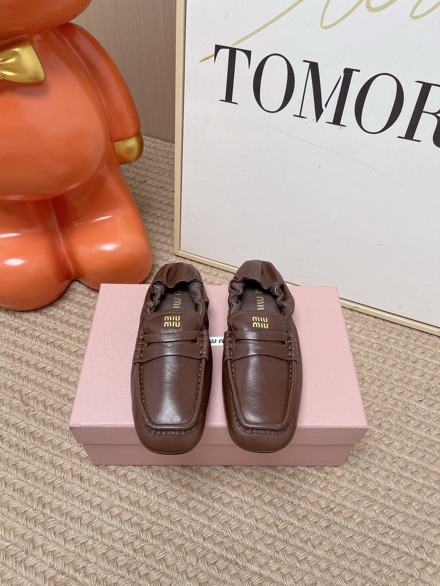 Miumiu 2026 Ruches Penny Loafers Suede Cowhide 950931