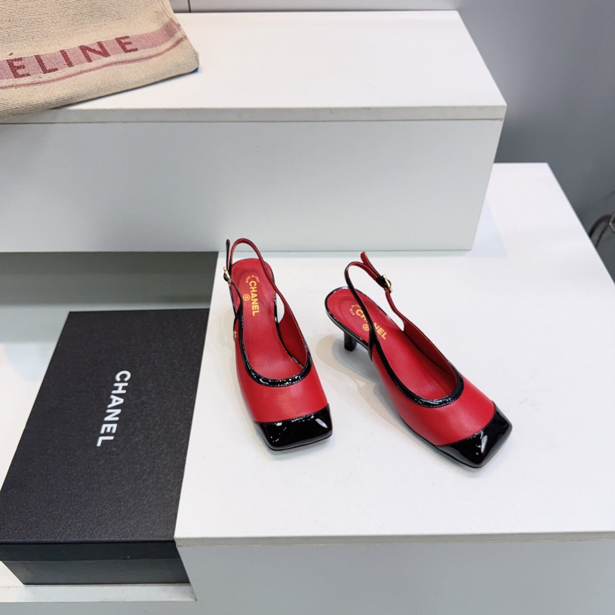 Chanel 2026 Square Toe Slingback Patent Leather 942738