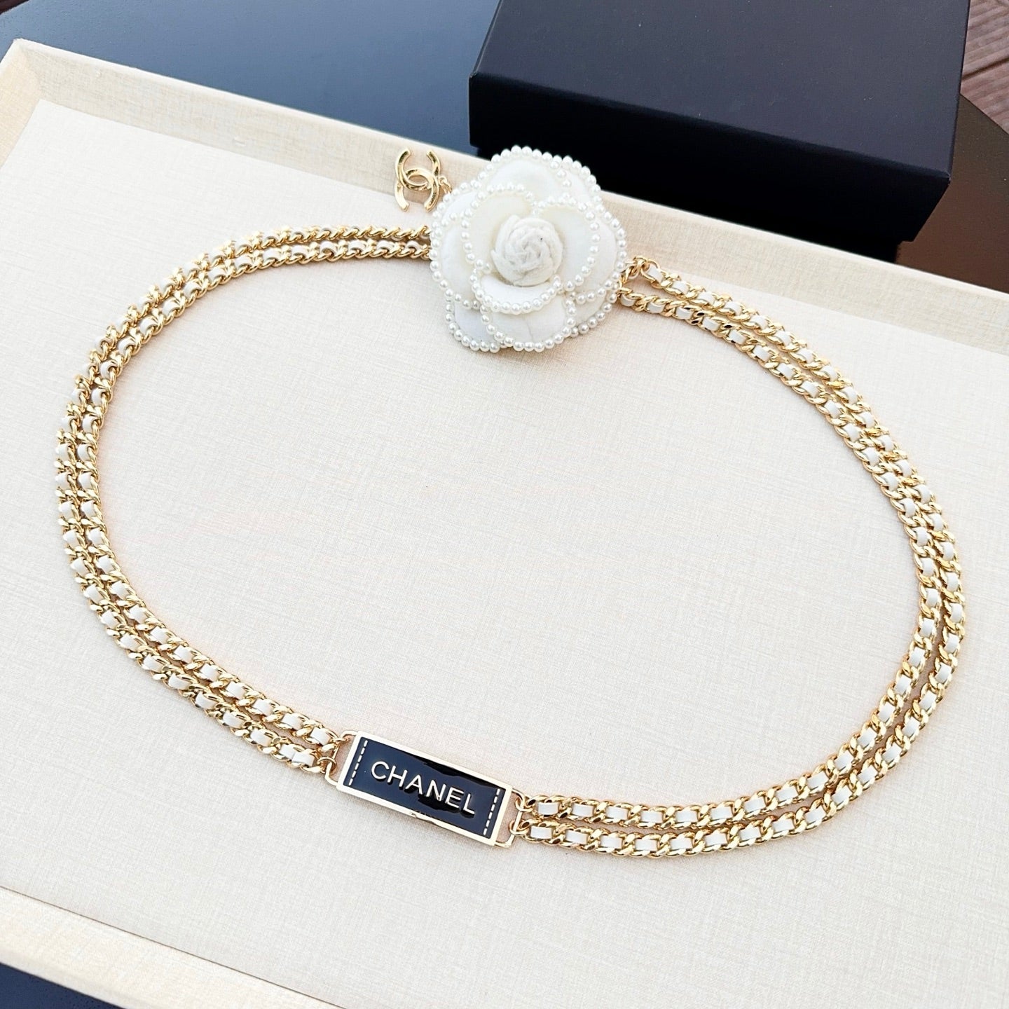Chanel 2026 CC Logo Plaque Waist Belt 213244
