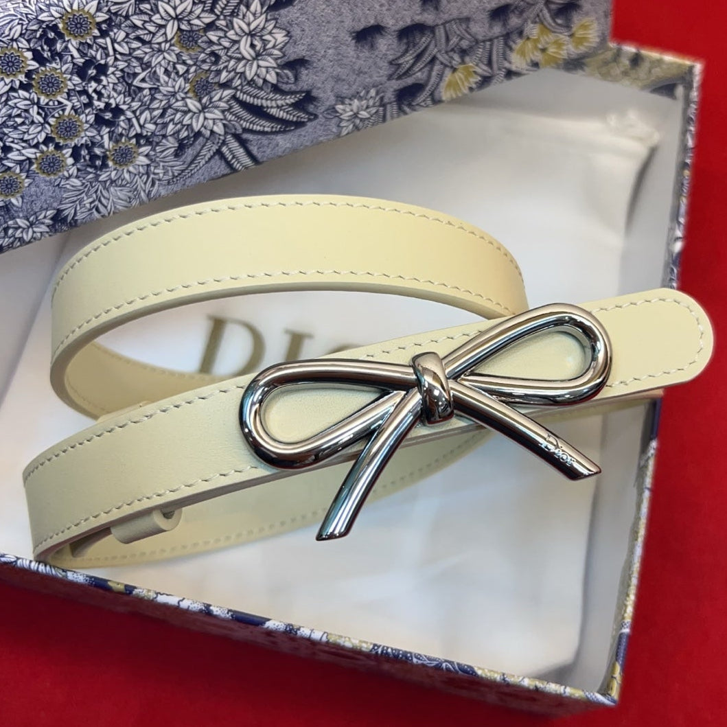 Dior 2026 Le Nœud De Silver Buckle Belt 20mm Calfskin