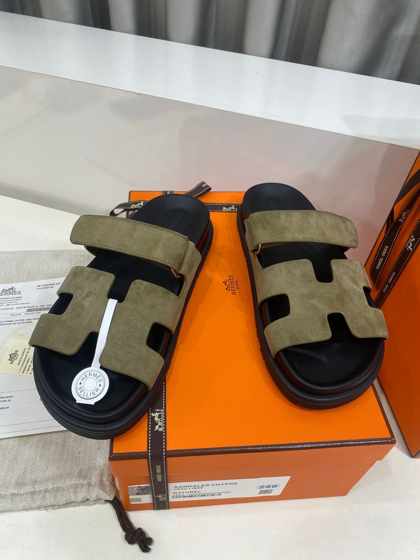 Hermes 2026 Chypre Sandal Suede 957589