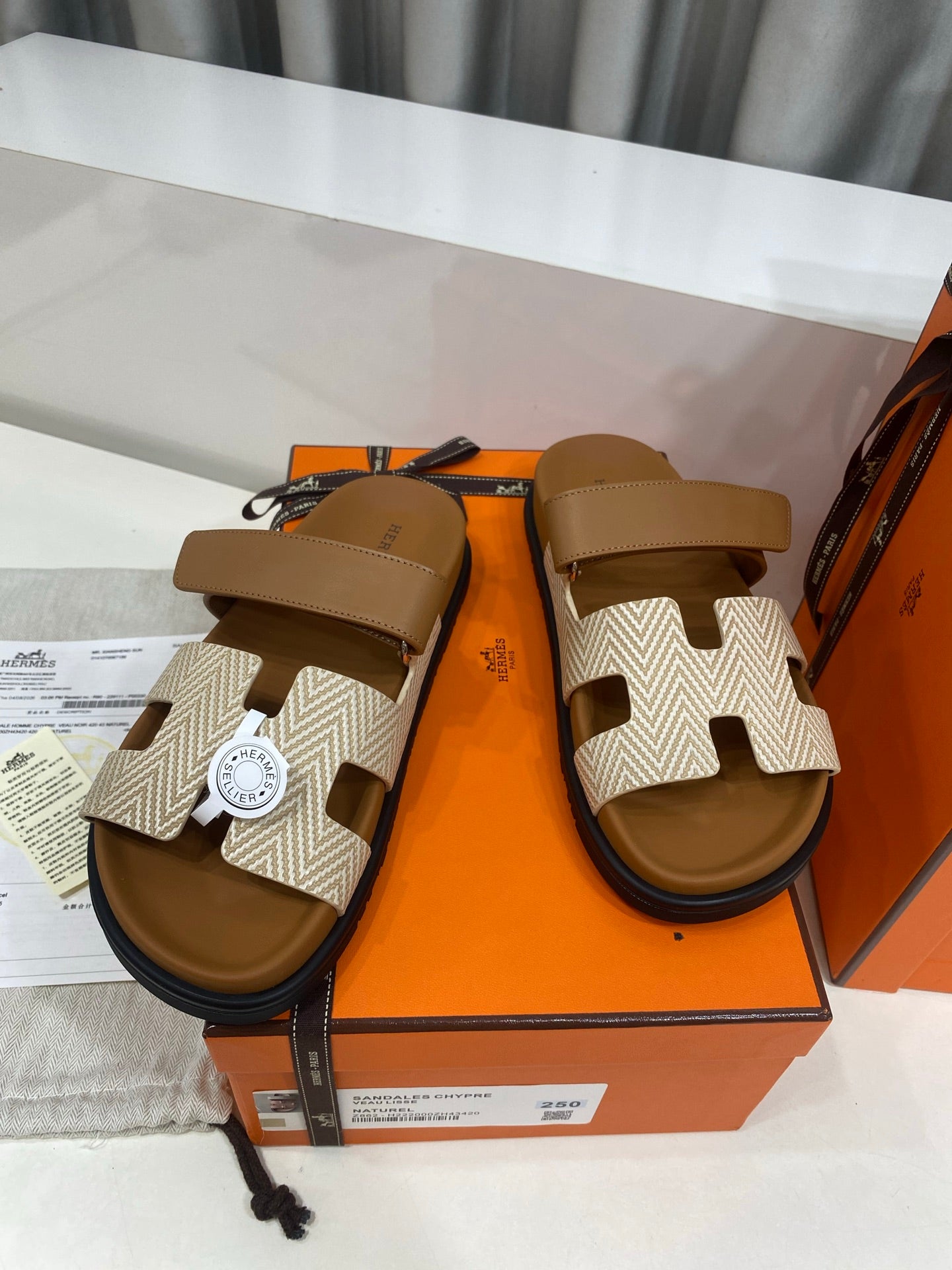 Hermes 2026 Chypre Sandal With Zigzag H Pattern 957593