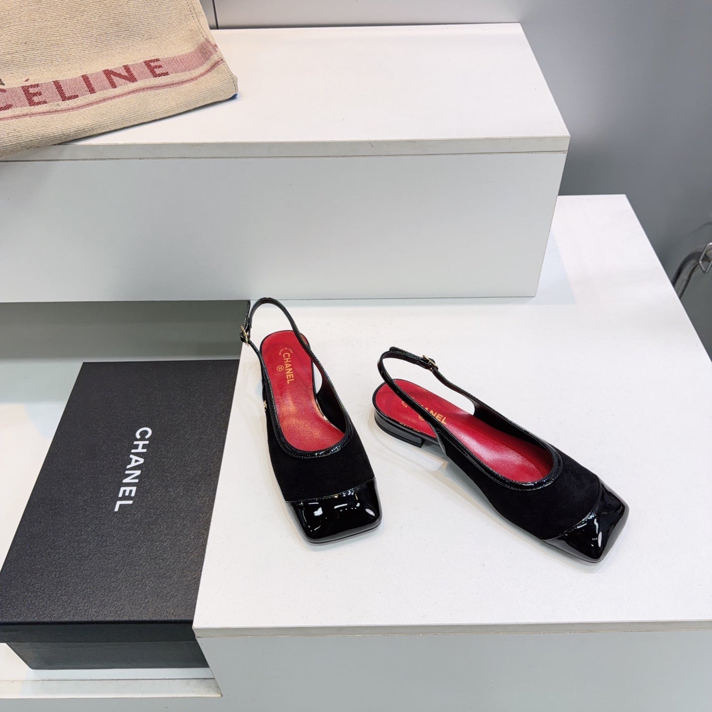 Chanel 2026 Square Toe Slingback Patent Leather 942738