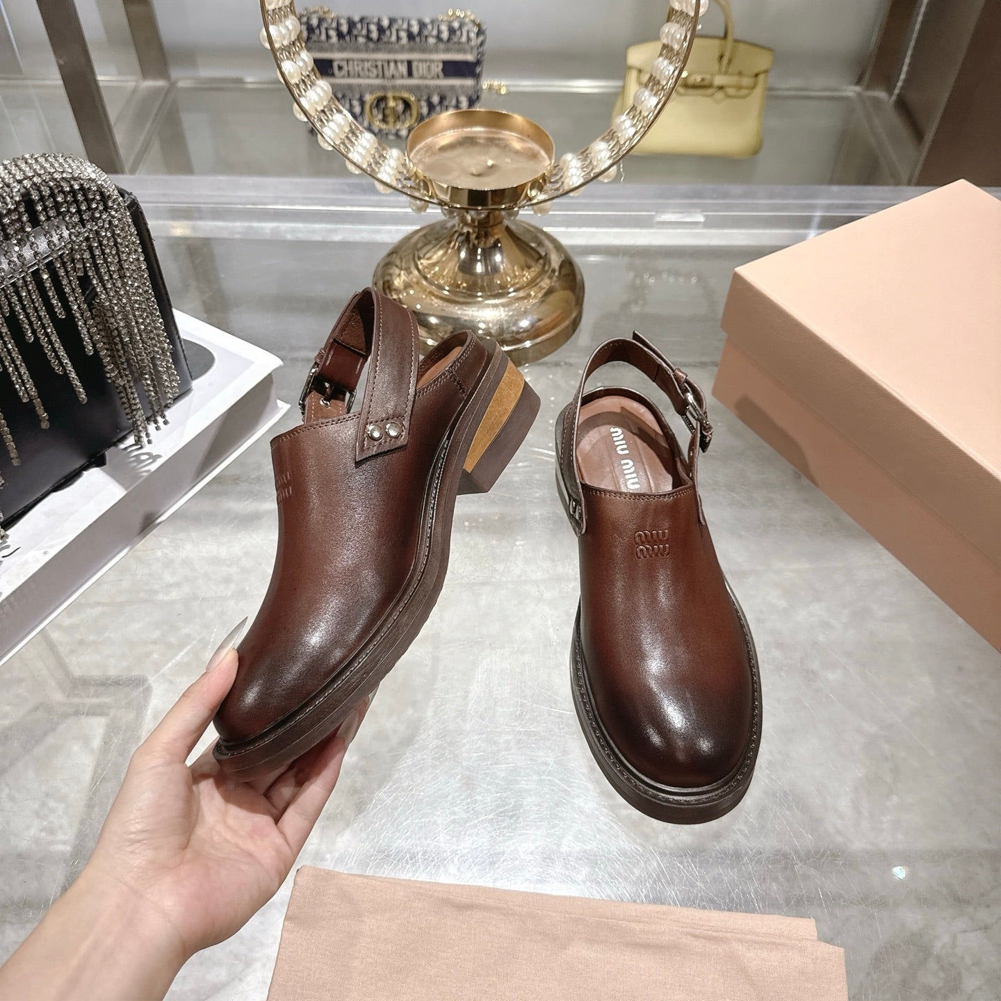 Miumiu 2026 Foule Mule Cowhide 951507