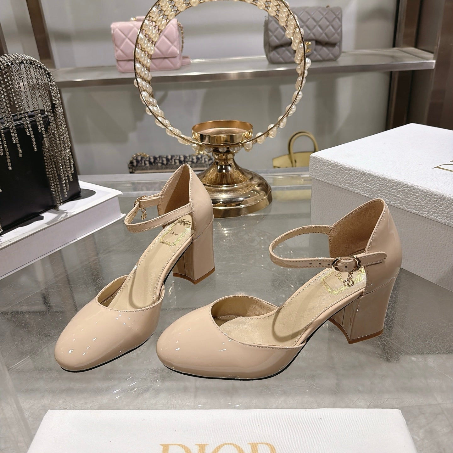 Dior 2026 High-Heeled Sandals 85mm Patent Leather 951371