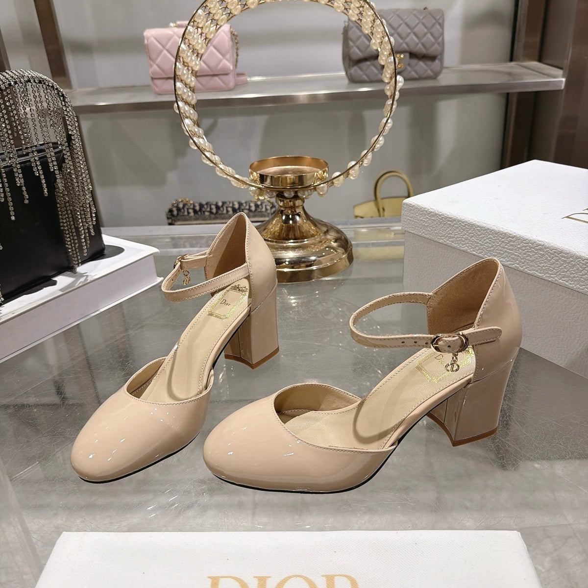 Dior 2026 High-Heeled Sandals 85mm Patent Leather 951371
