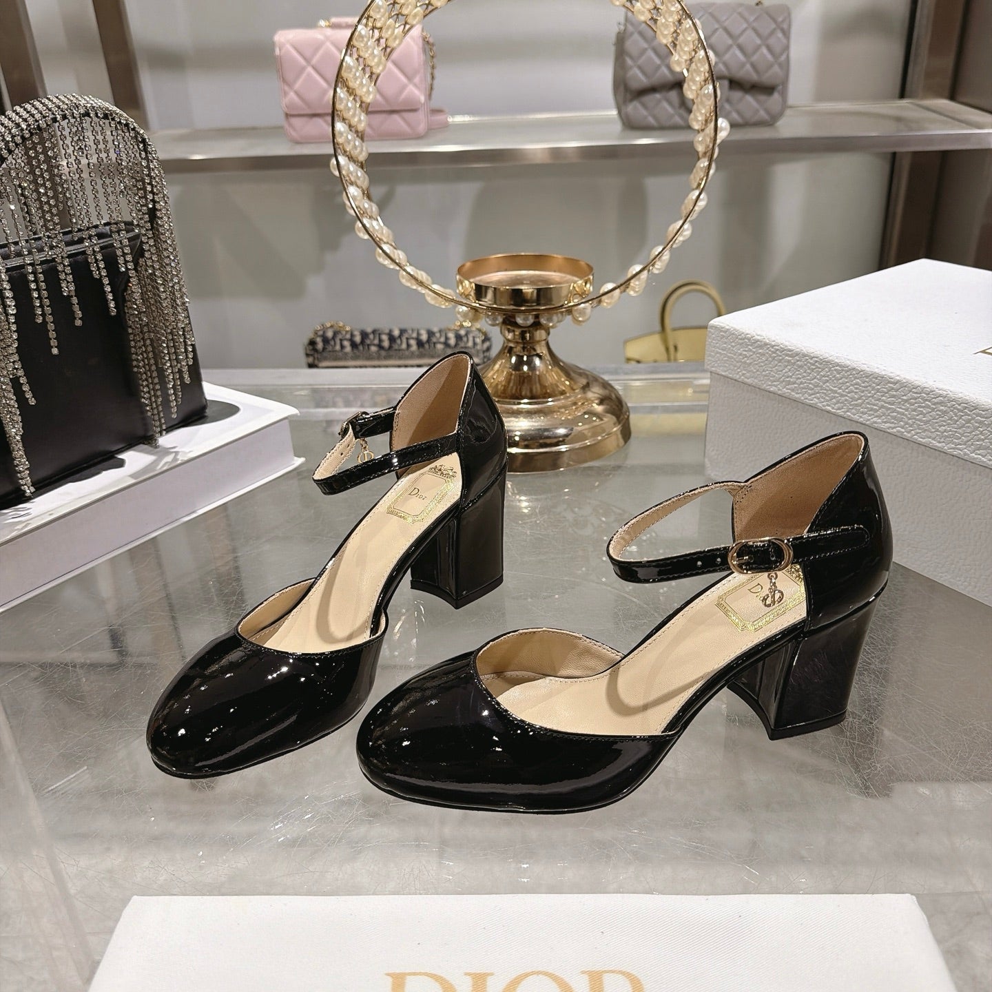 Dior 2026 High-Heeled Sandals 85mm Patent Leather 951371