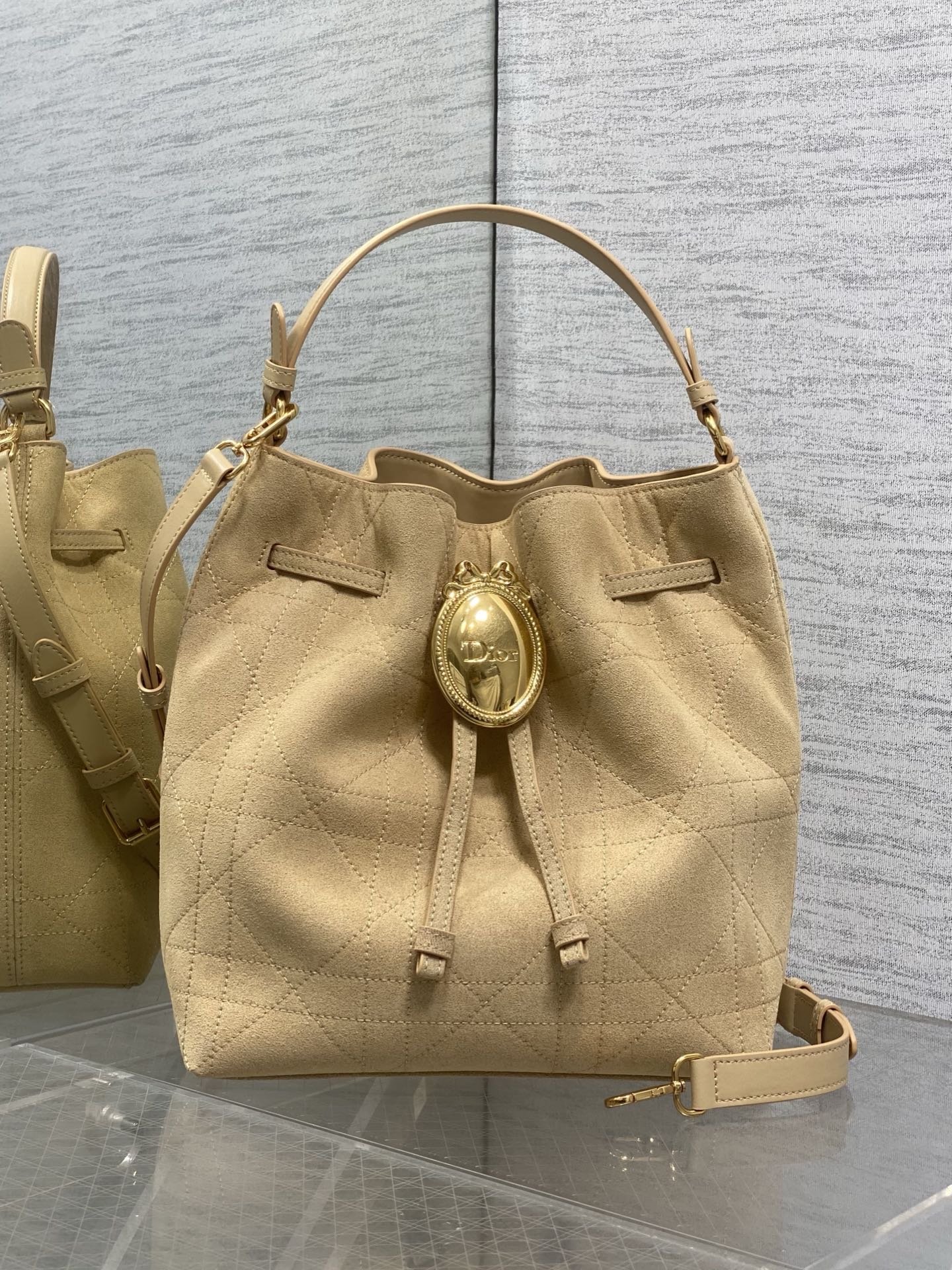Dior 2026 Bucket Bag 27cm Suede Lambskin
