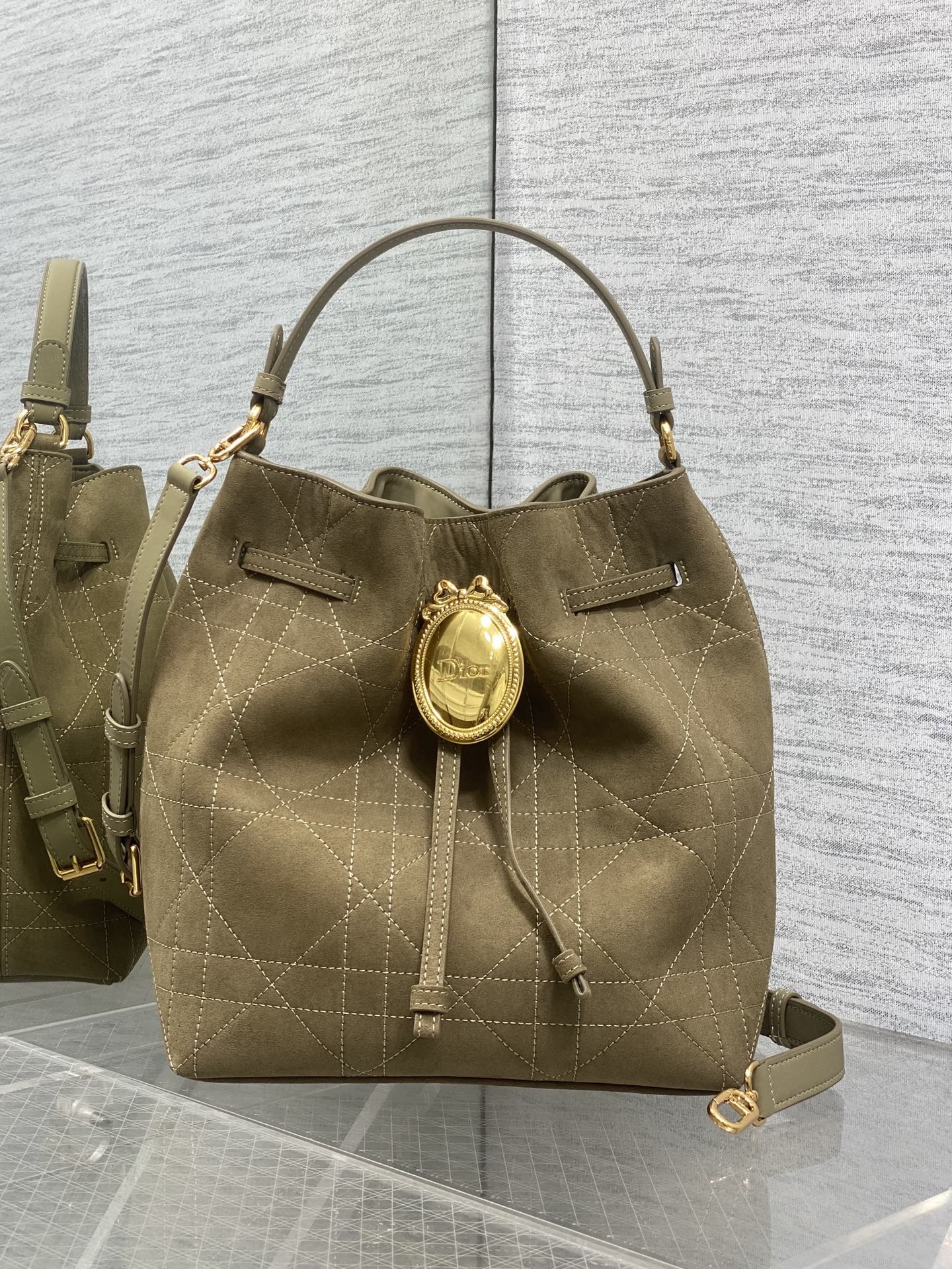 Dior 2026 Bucket Bag 27cm Suede Lambskin