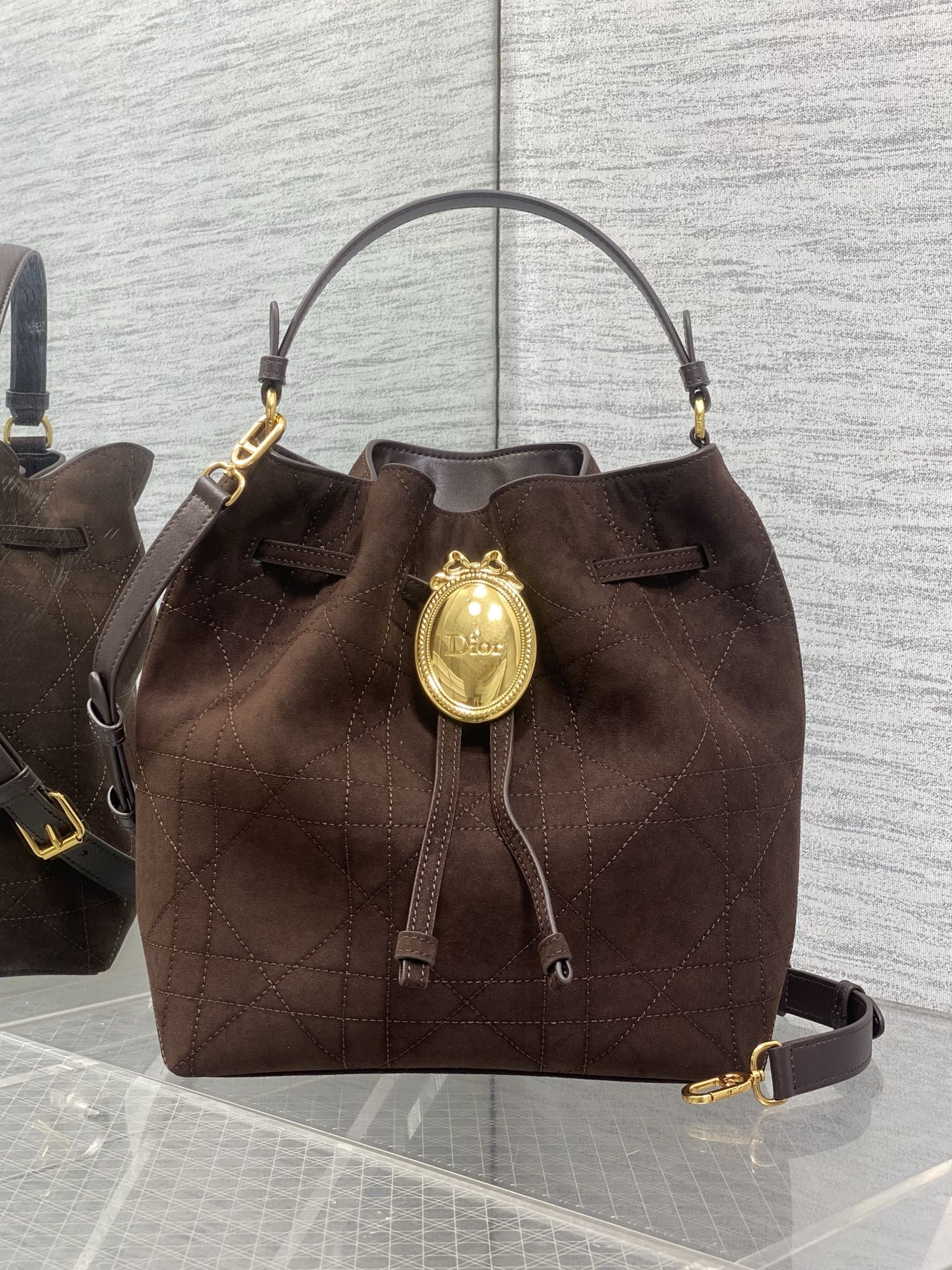 Dior 2026 Bucket Bag 27cm Suede Lambskin