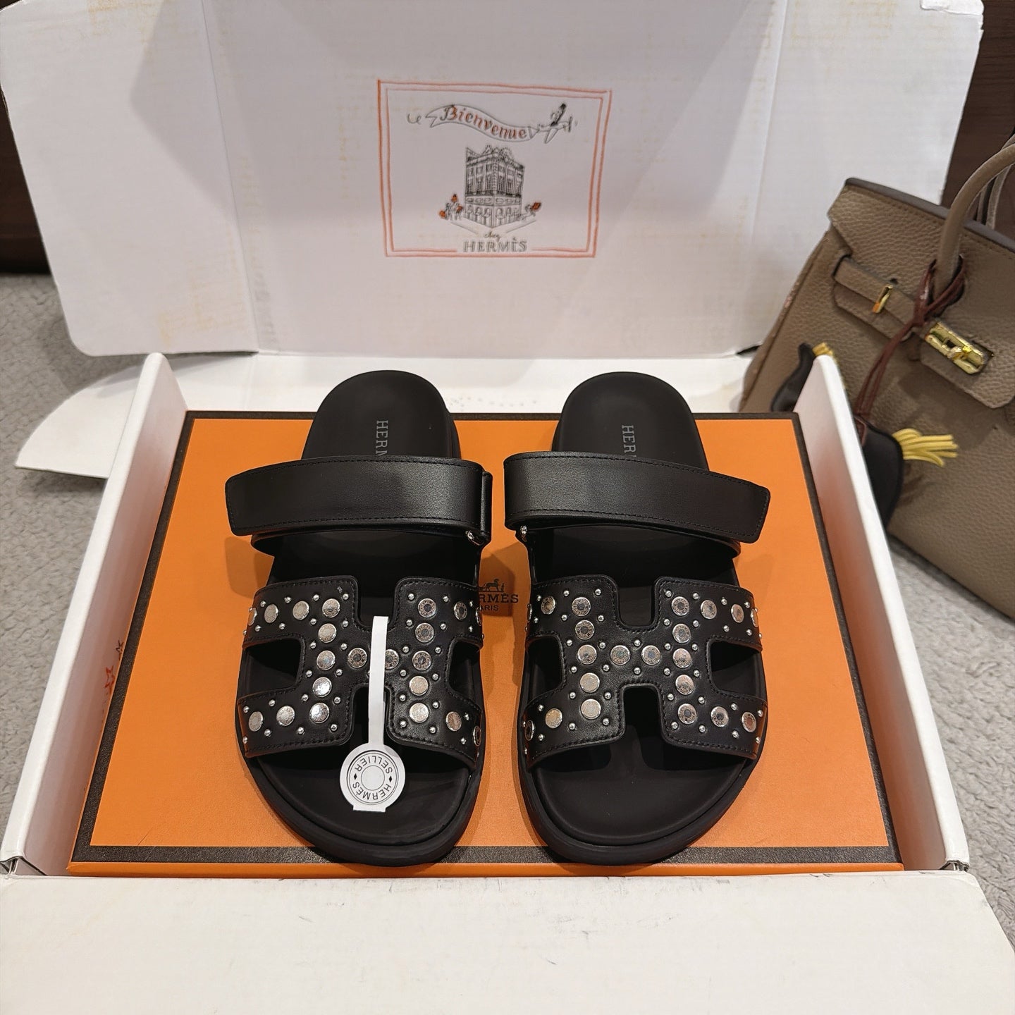 Hermes 2026 Chypre Sandal With Clou de Selle Details Calfskin 960069