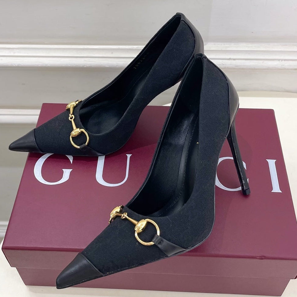 Gucci 2026 Donna Shoe 110mm Cowhide Canvas 946604