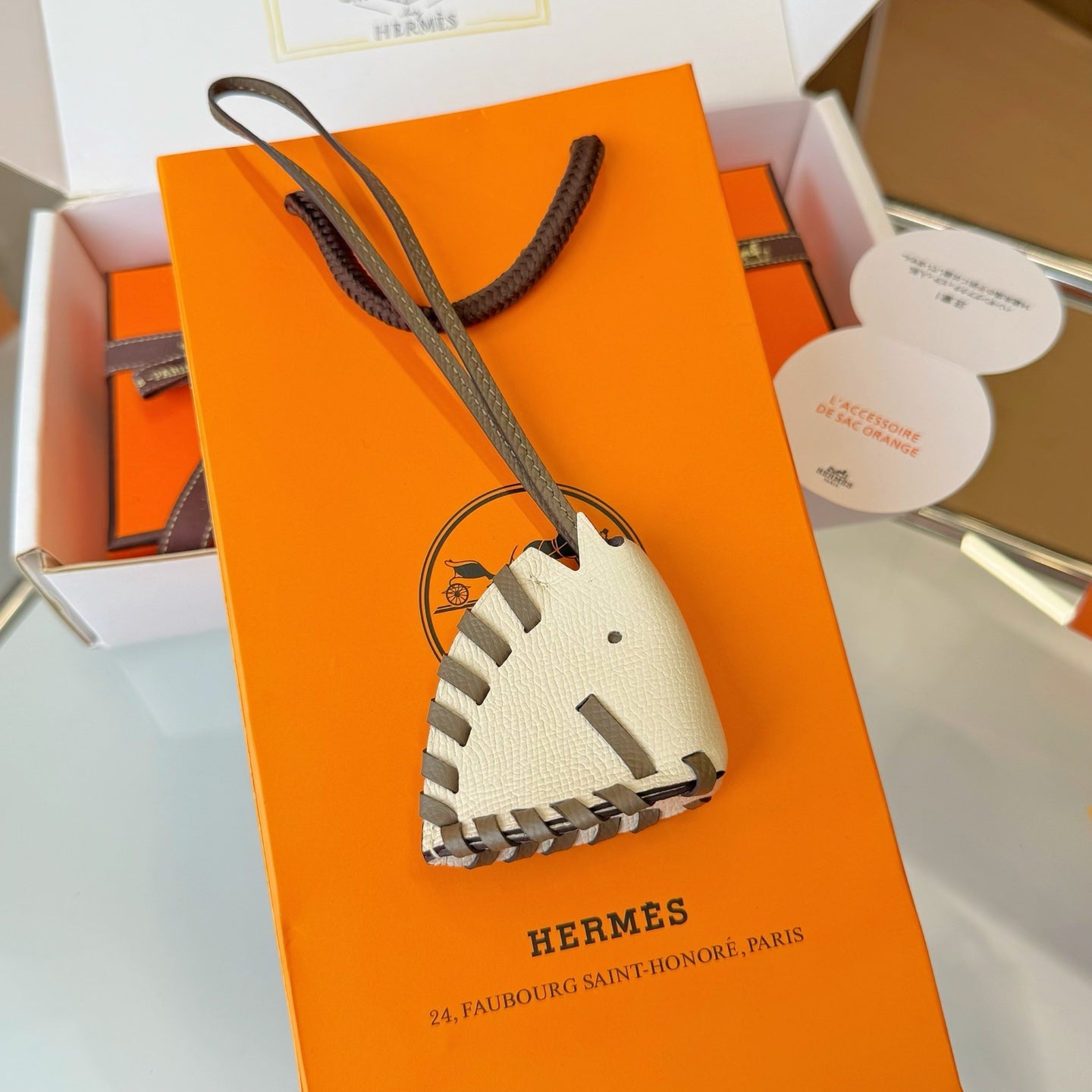 Hermes Cheval Tresse Charm Leather