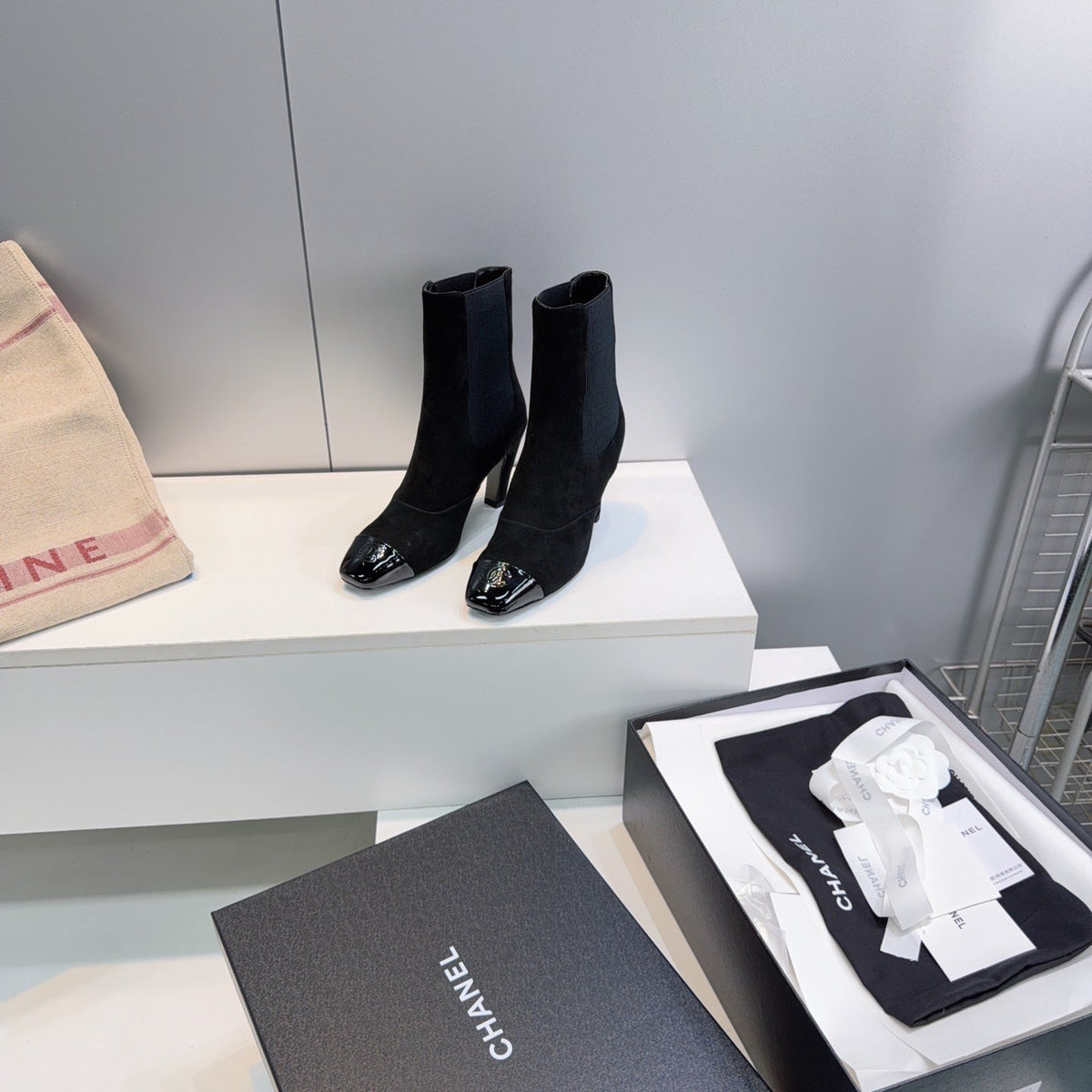 Chanel 2026 Chelsea Ankle Boots 65mm Suede Sheepskin 942747