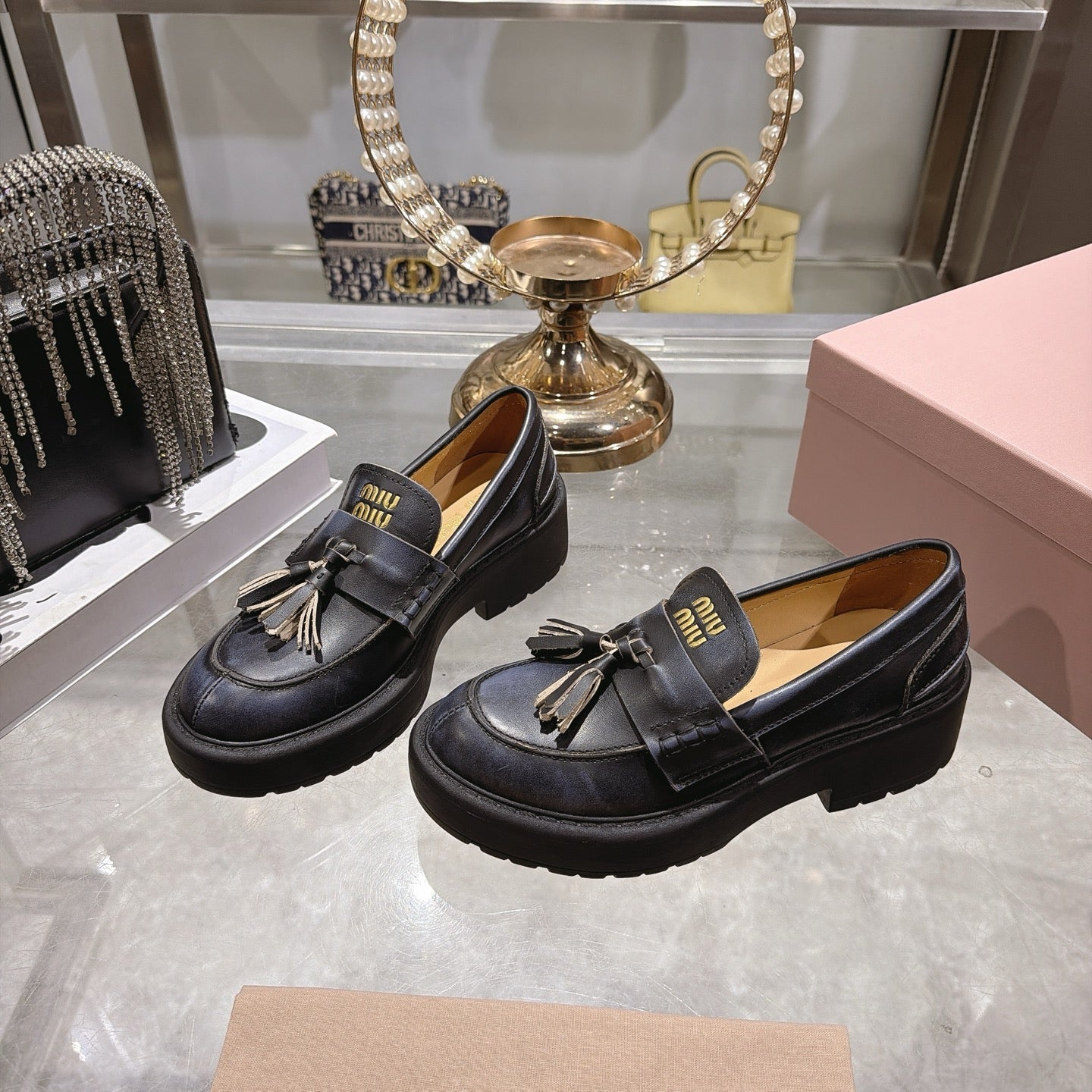Miumiu 2026 Smooth Loafers Cowhide 951434