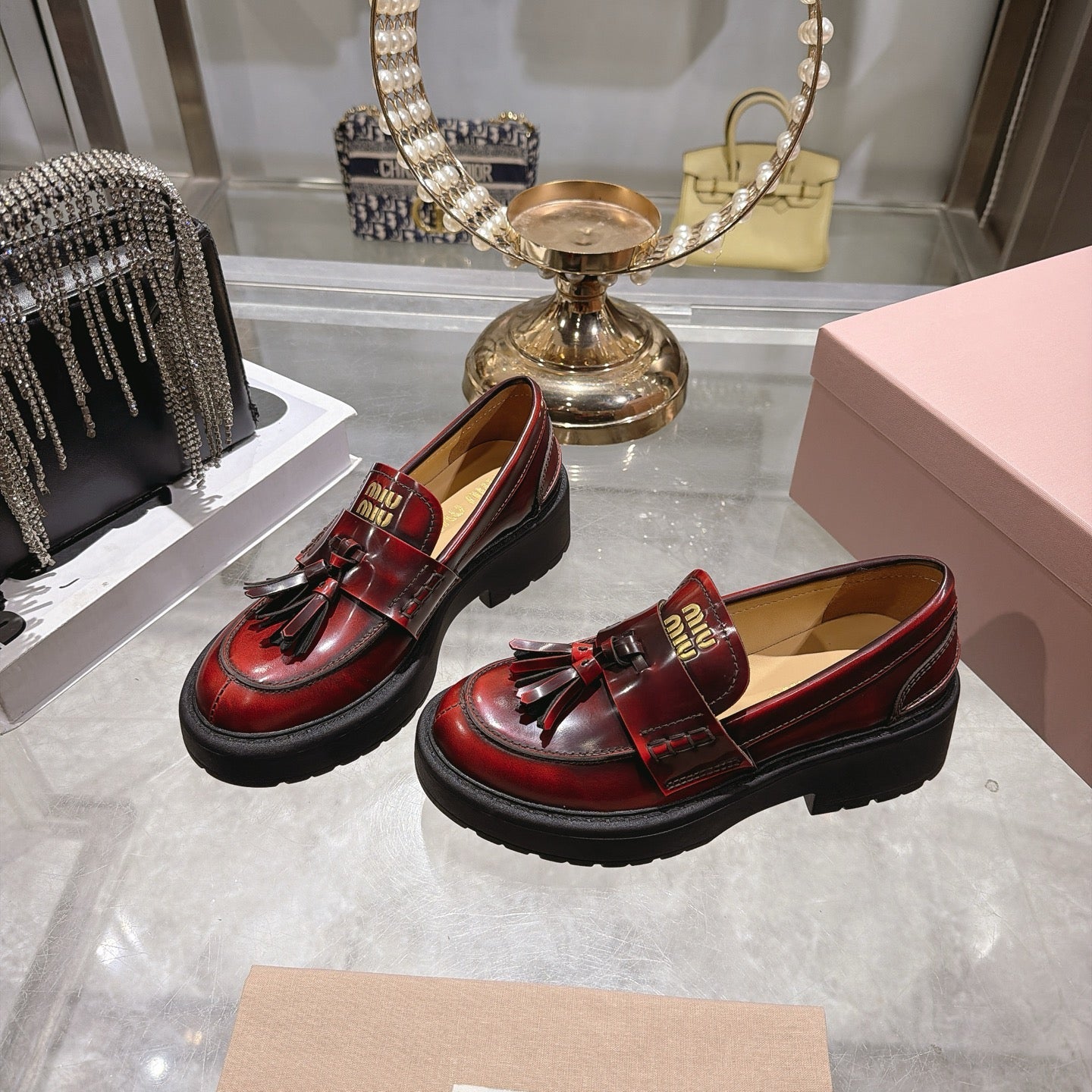 Miumiu 2026 Smooth Loafers Cowhide 951434