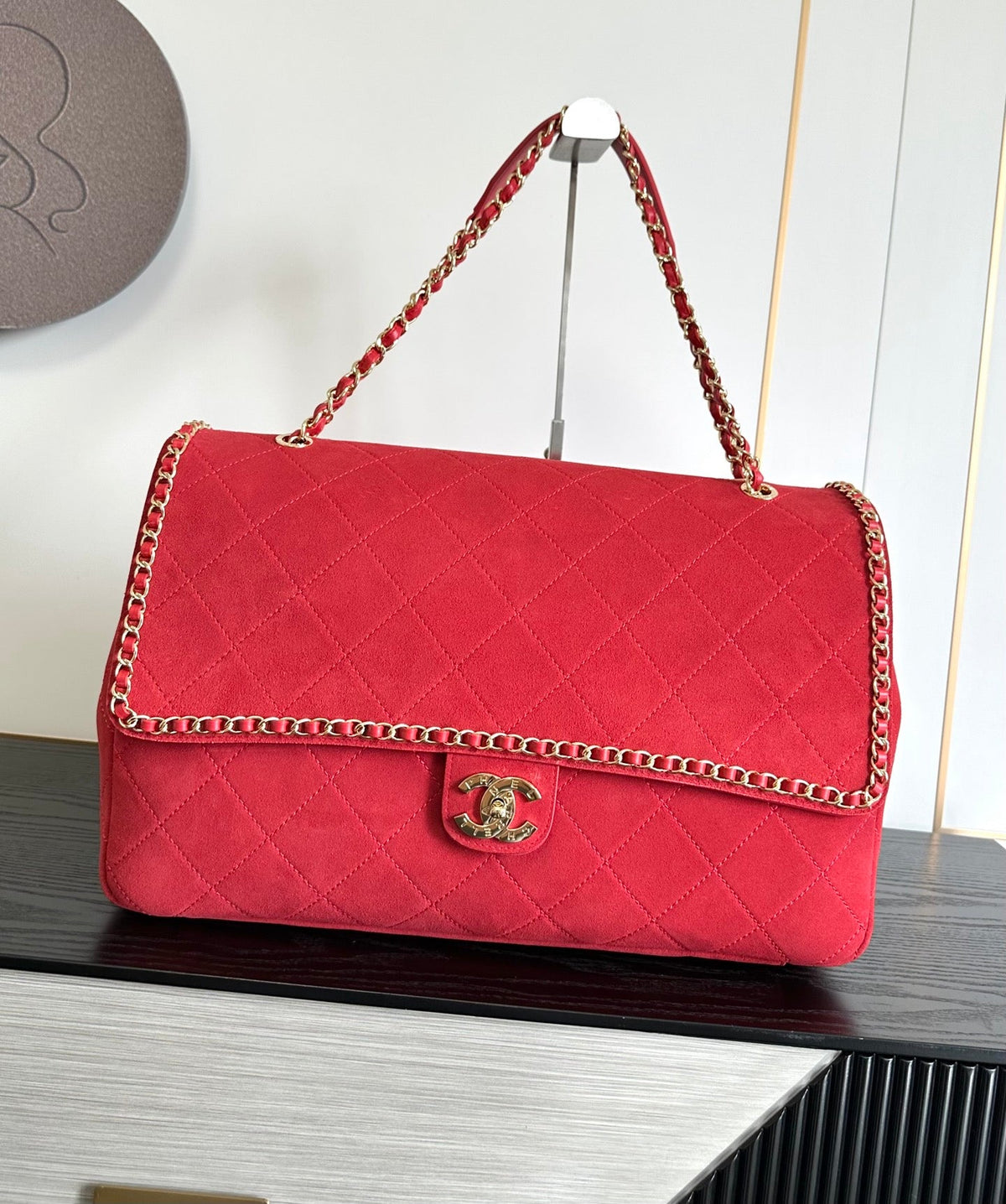 Chanel 2026 x Pharrell Williams Suede XXL Flap Bag Suede Leather 167141