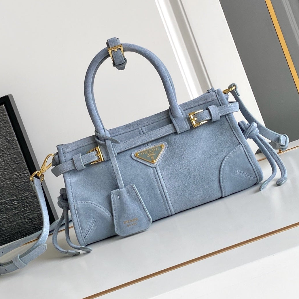 Prada 2026 Bonnie Handbag 24cm Suede