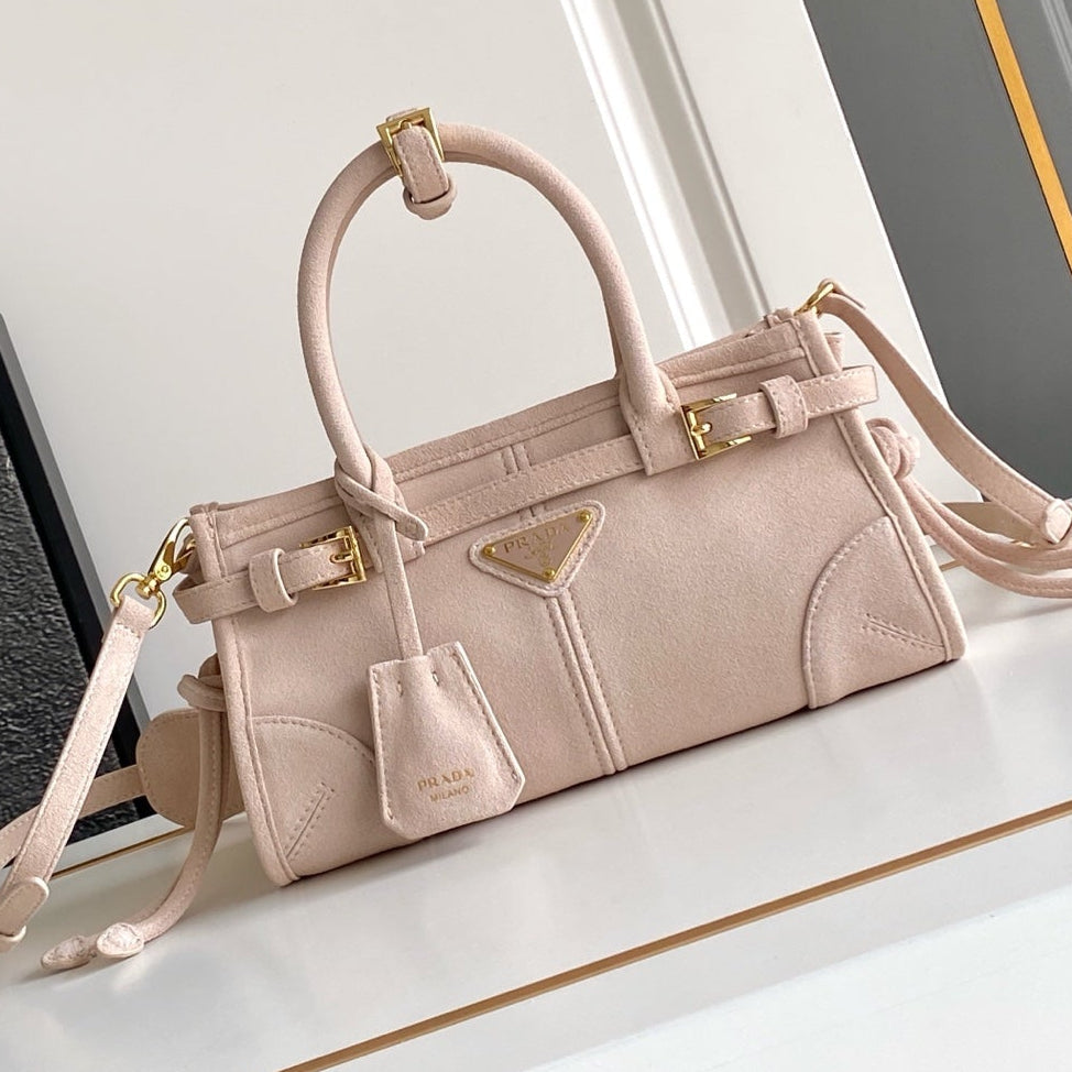 Prada 2026 Bonnie Handbag 24cm Suede