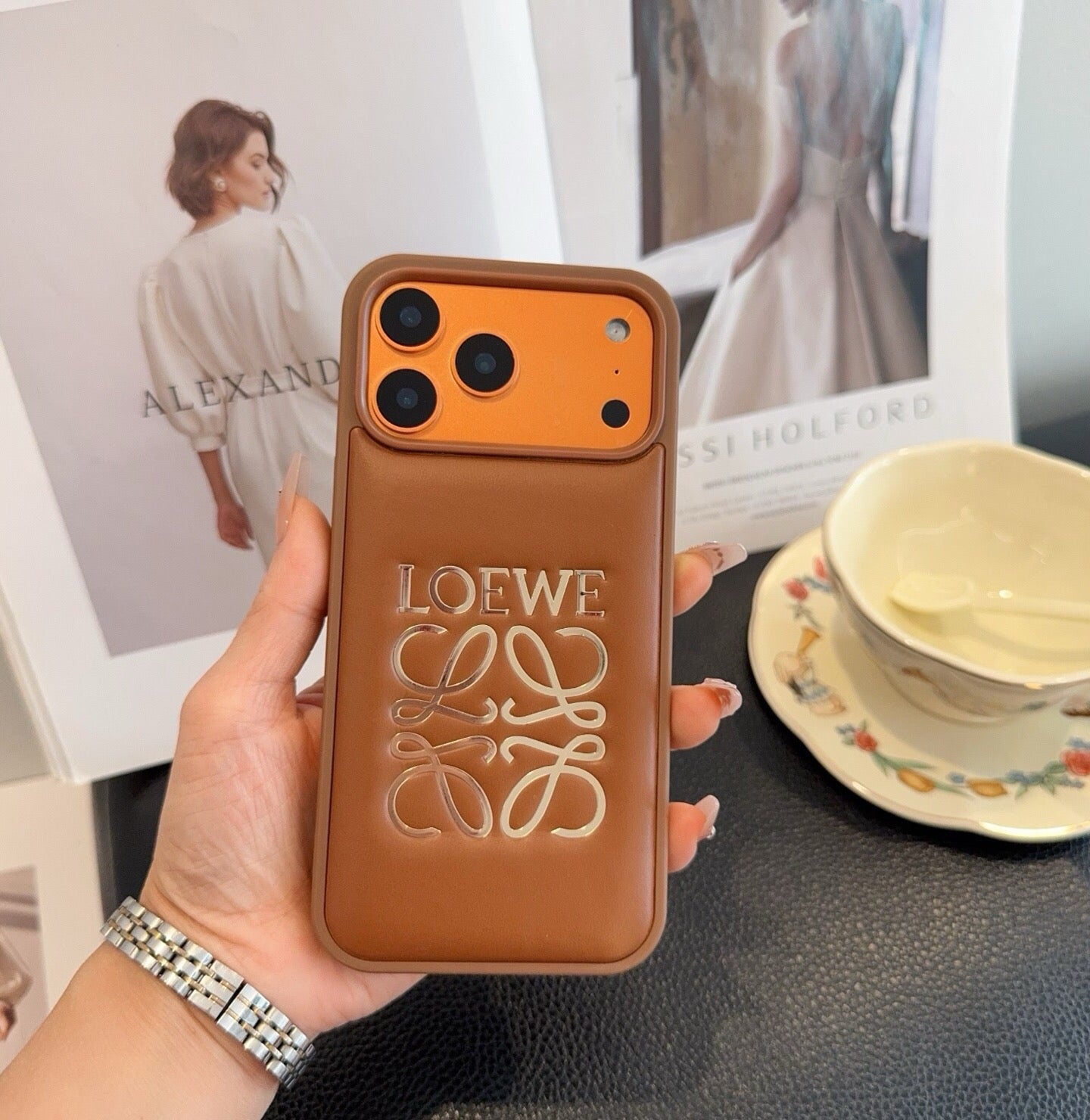 Loewe Phone Case with Big Logo 393900