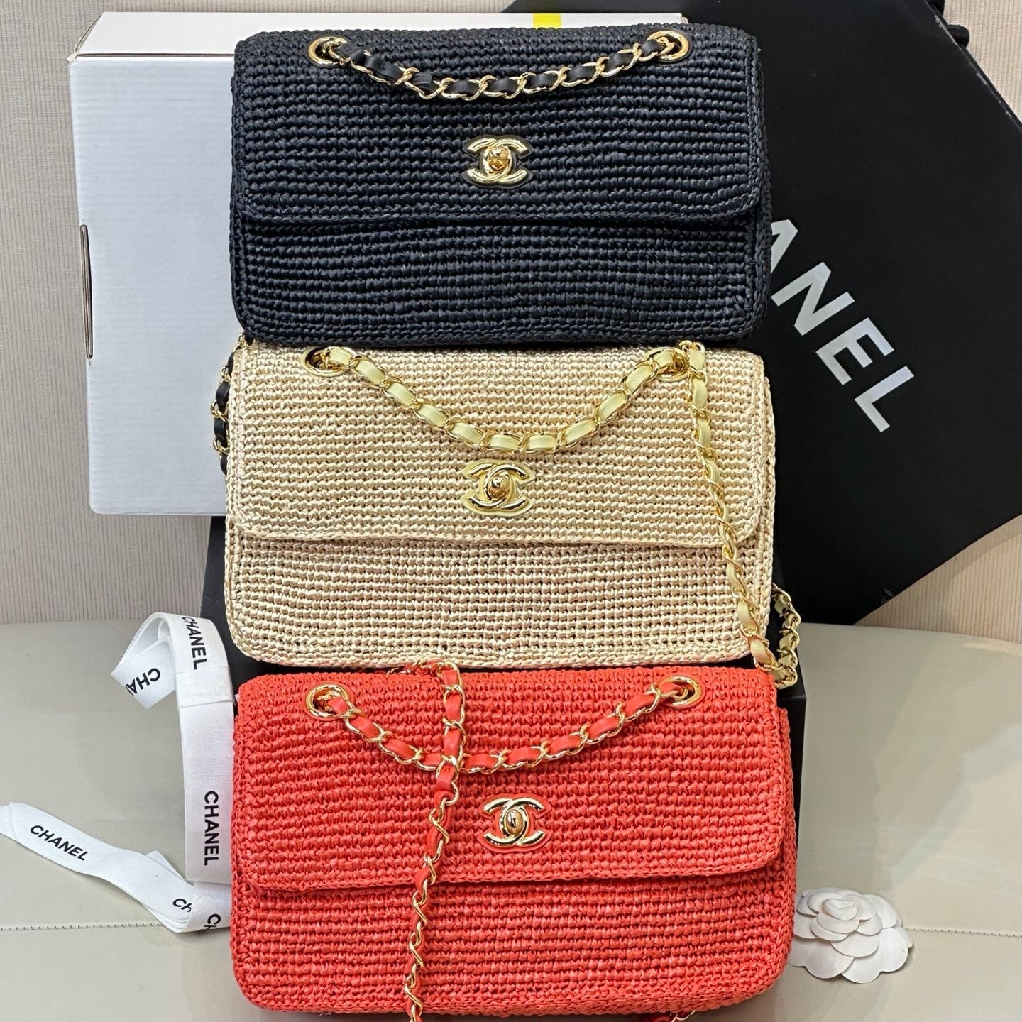 Chanel 2026 Coco Beach Flap Bag Raffia Leather 143488