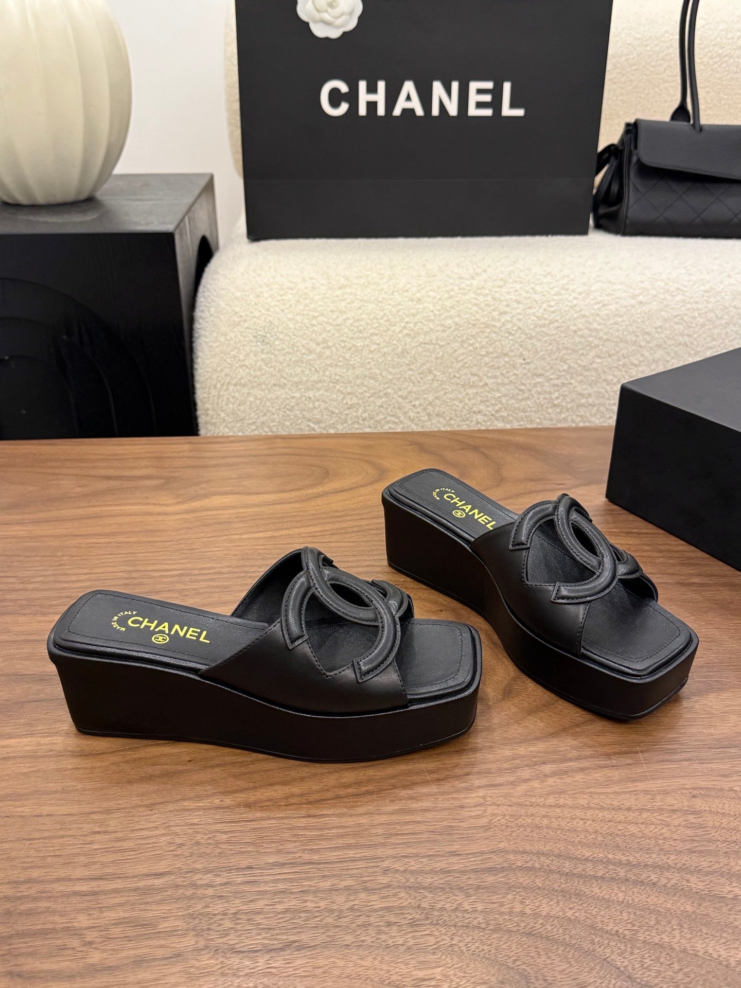Chanel 2026 Sandal 50mm Suede Sheepskin 948636