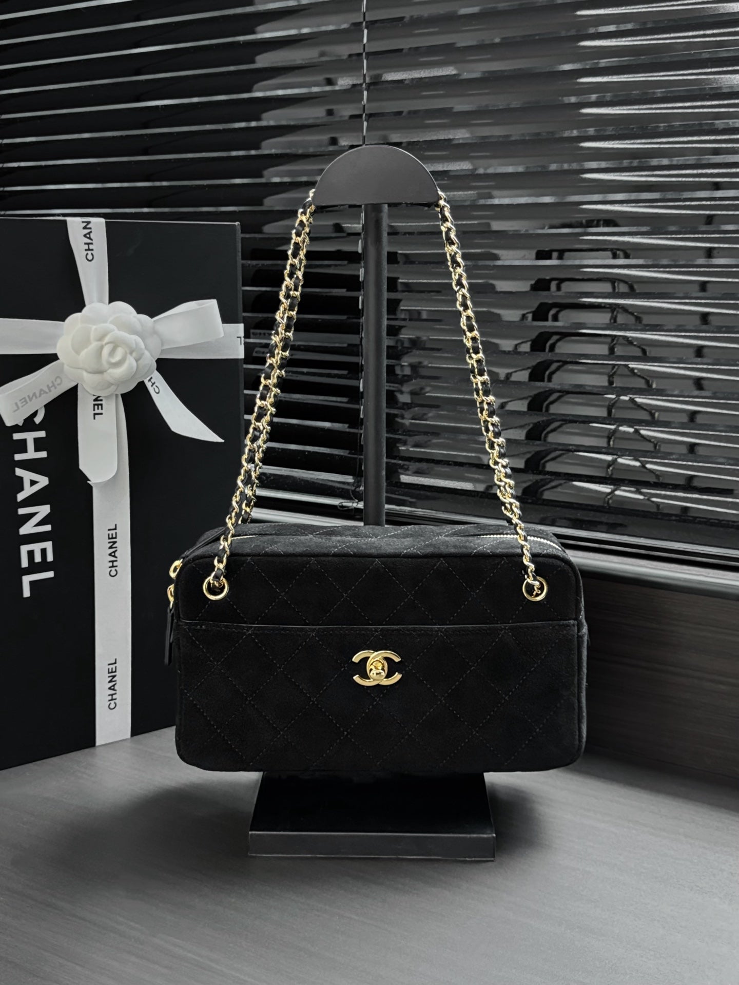 Chanel 2026 Camera Bag 24.5cm Suede Lambskin
