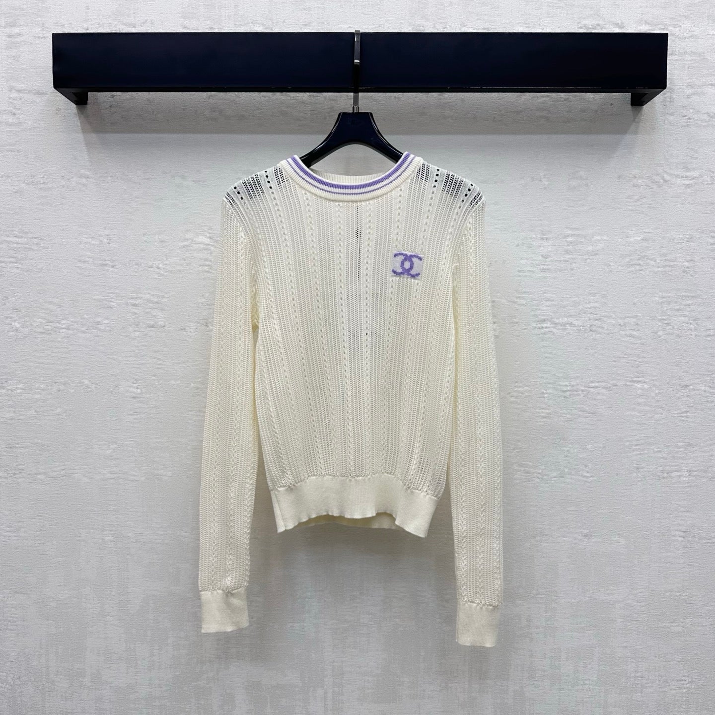 Chanel 2026 Hollow Long-sleeved Knit Top Wool 418615